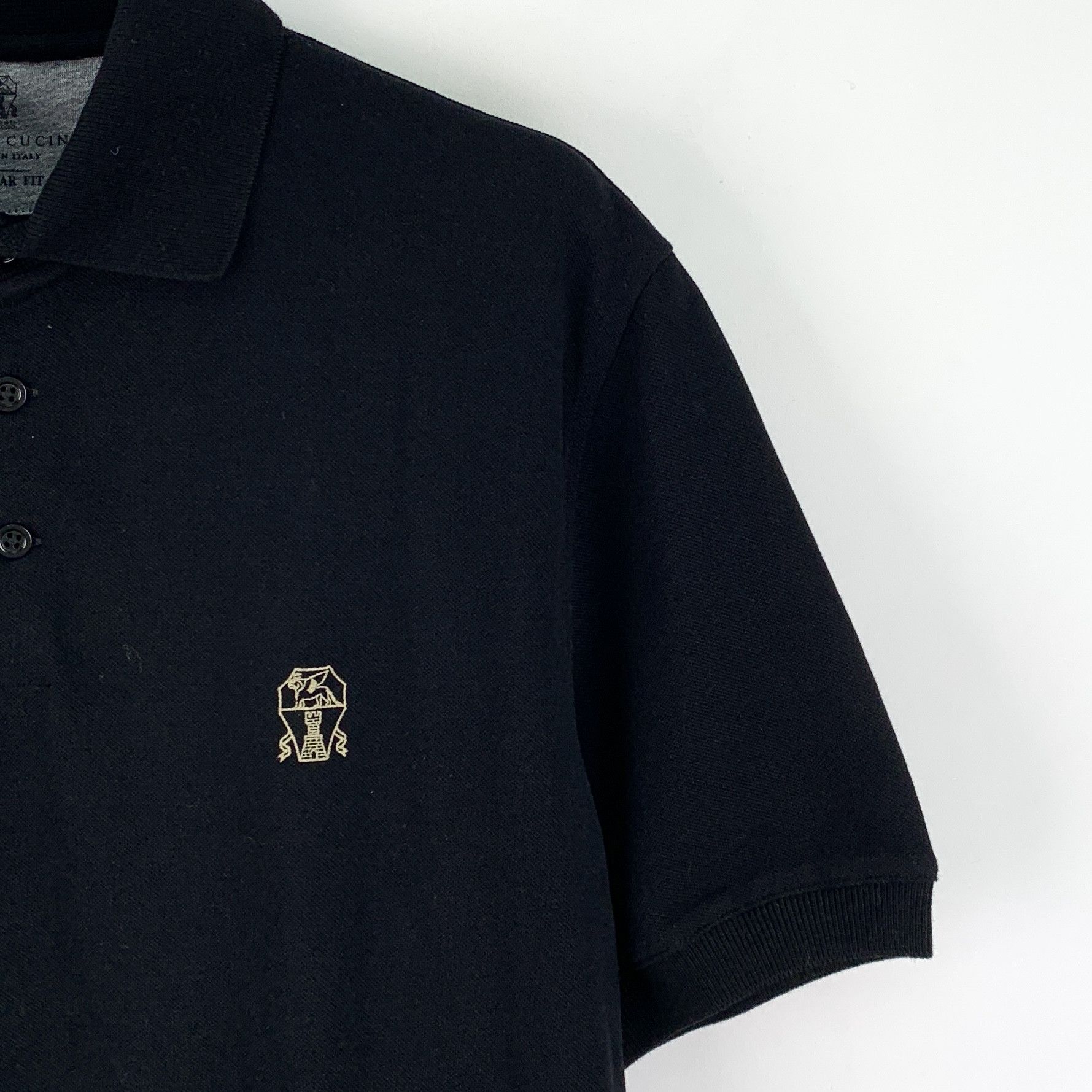 Brunello Cucinelli Brunello Cucinelli Logo Polo Shirt Black (46) Size US S / EU 44-46 / 1 - 3 Thumbnail