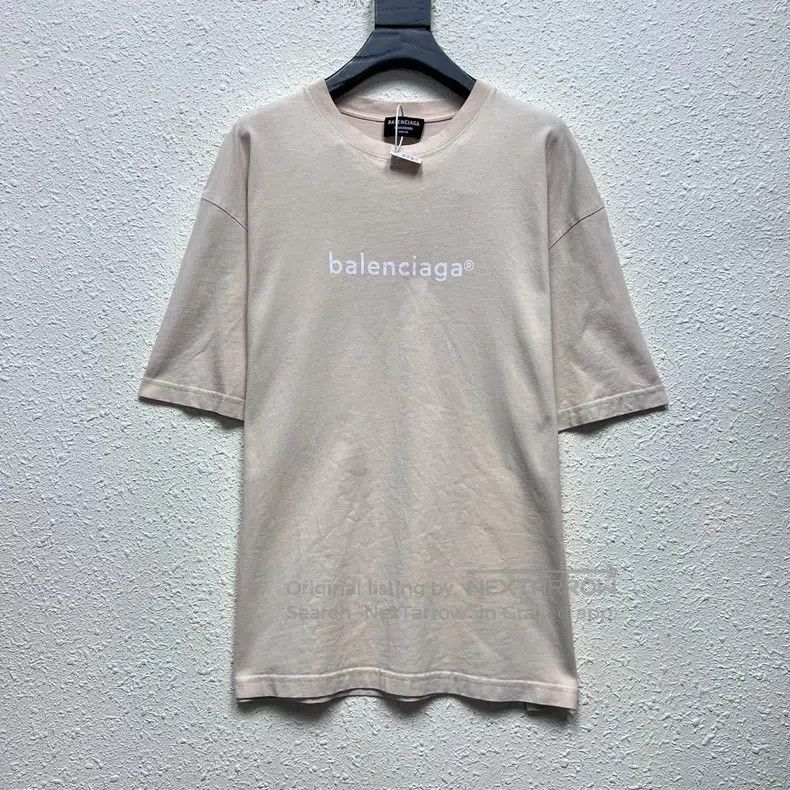 Balenciaga Balenciaga Mailbox Logo Beige Short Sleeve Size US M / EU 48-50 / 2 - 1 Thumbnail