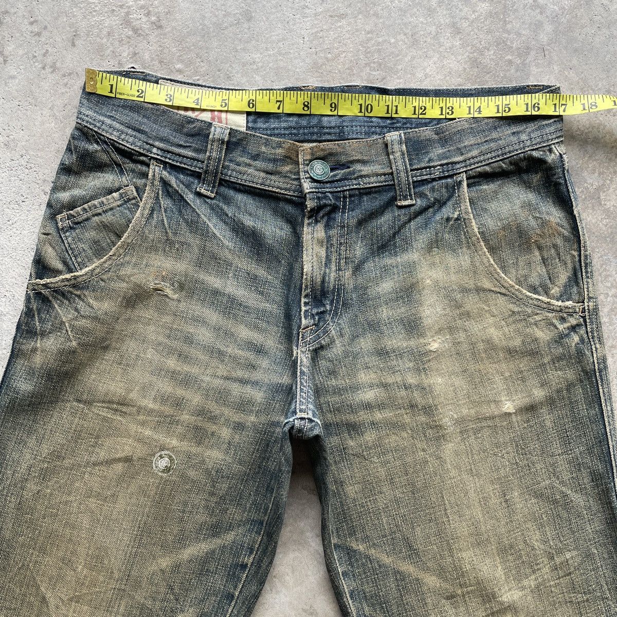 Japanese Brand Vintage Japan Rush Hour Rusty Wash Cropped Jeans Pants W34 Size US 34 / EU 50 - 5 Thumbnail