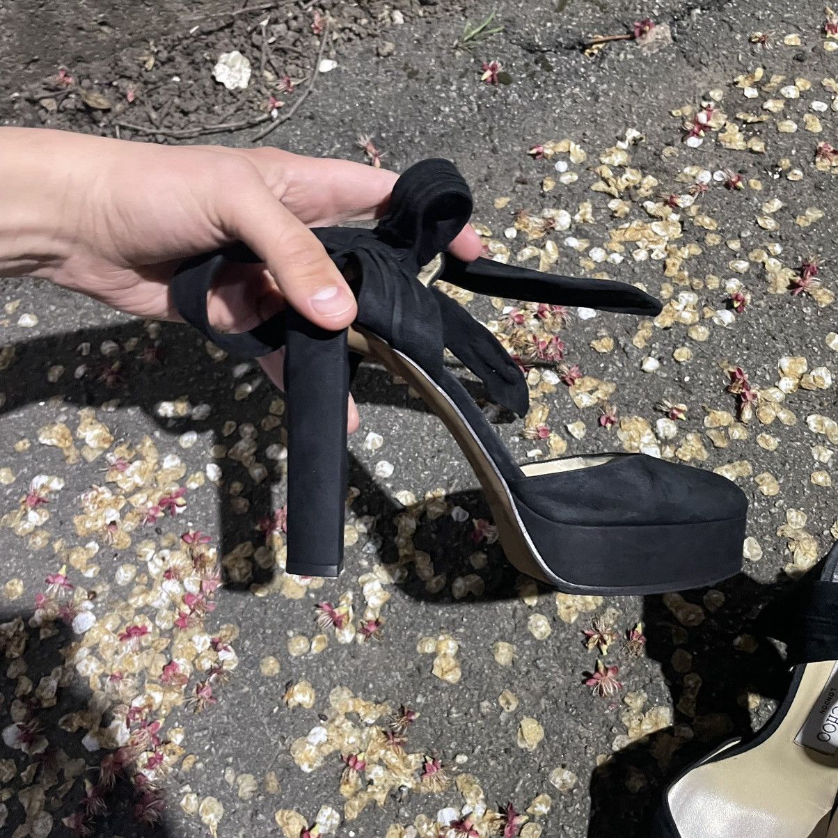 Jimmy Choo 38 Jimmy Choo heels suede boots shoes old money black japan Size US 8 / IT 38 - 4 Thumbnail