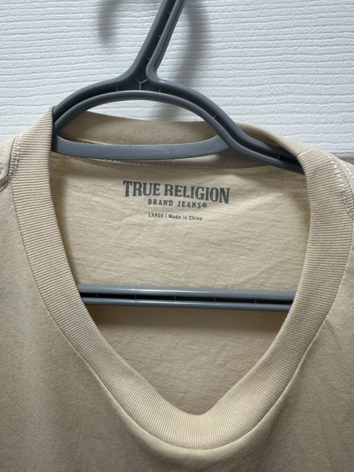 Designer × True Religion × Vintage True Religion Beige T-Shirt Classic Logo Vintage Designer Size US L / EU 52-54 / 3 - 3 Thumbnail