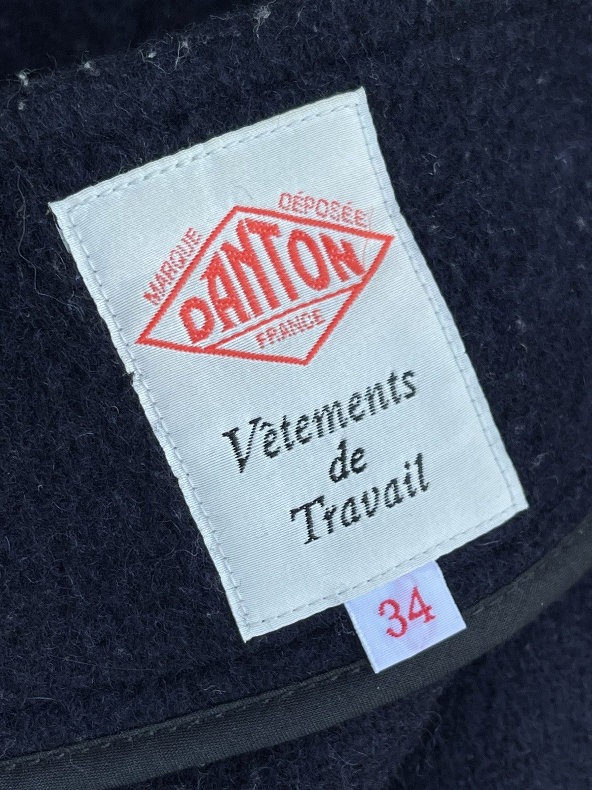 Danton DANTON JAPAN WOOL MOSSER COLLARLESS JACKET IN NAVY Size US S / EU 44-46 / 1 - 7 Thumbnail