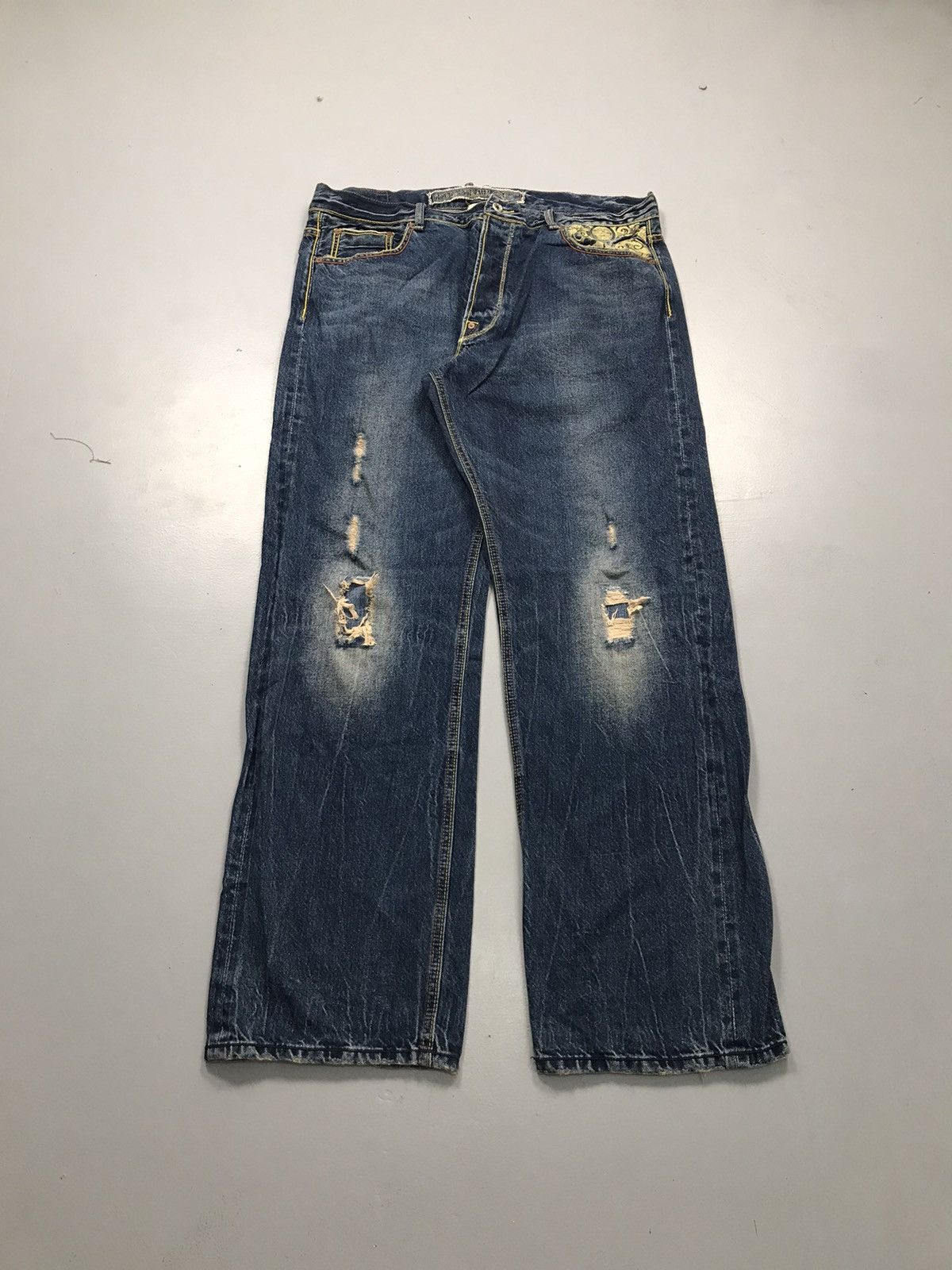 JNCO Vintage The year of embroidered denim Size US 38 / EU 54 - 2 Thumbnail