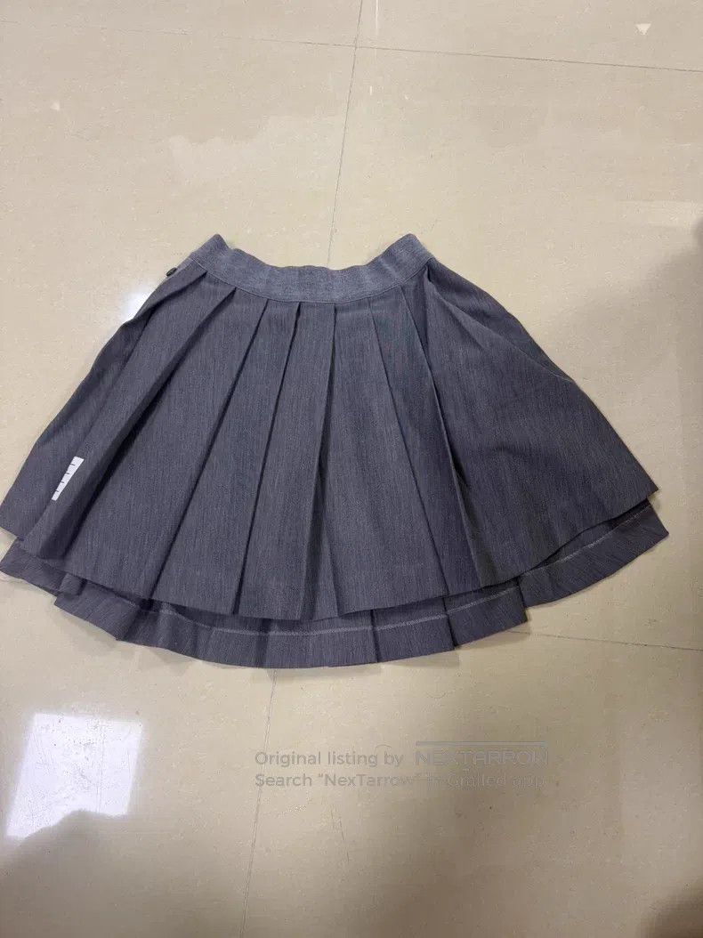 Thom Browne Thom Browne Grey Pleated Skirt Size 25" / US 0 / IT 36 - 1 Thumbnail