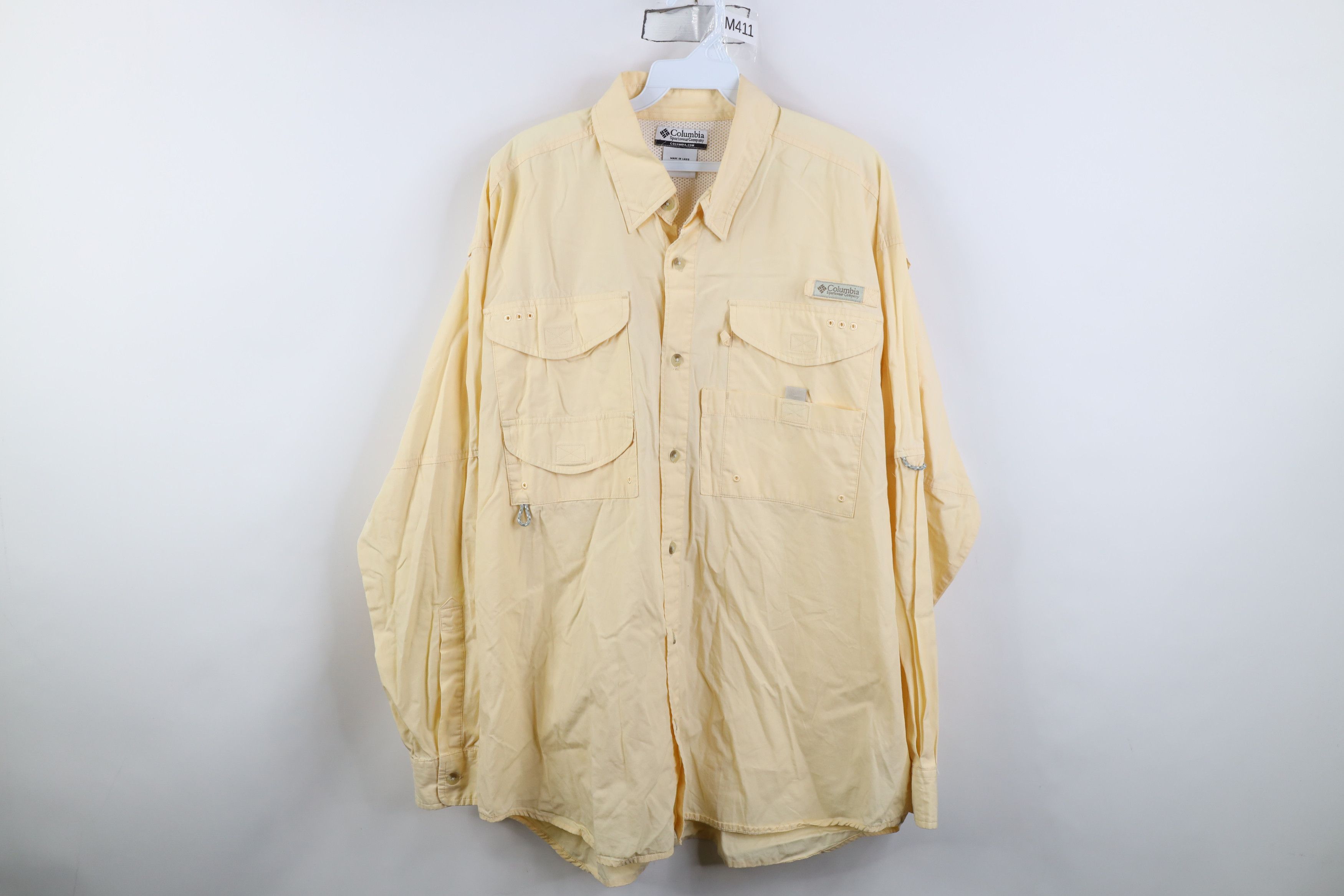 Columbia Vintage Columbia PFG Vented Fishing Button Down Shirt Yellow Size US L / EU 52-54 / 3 - 1 Thumbnail
