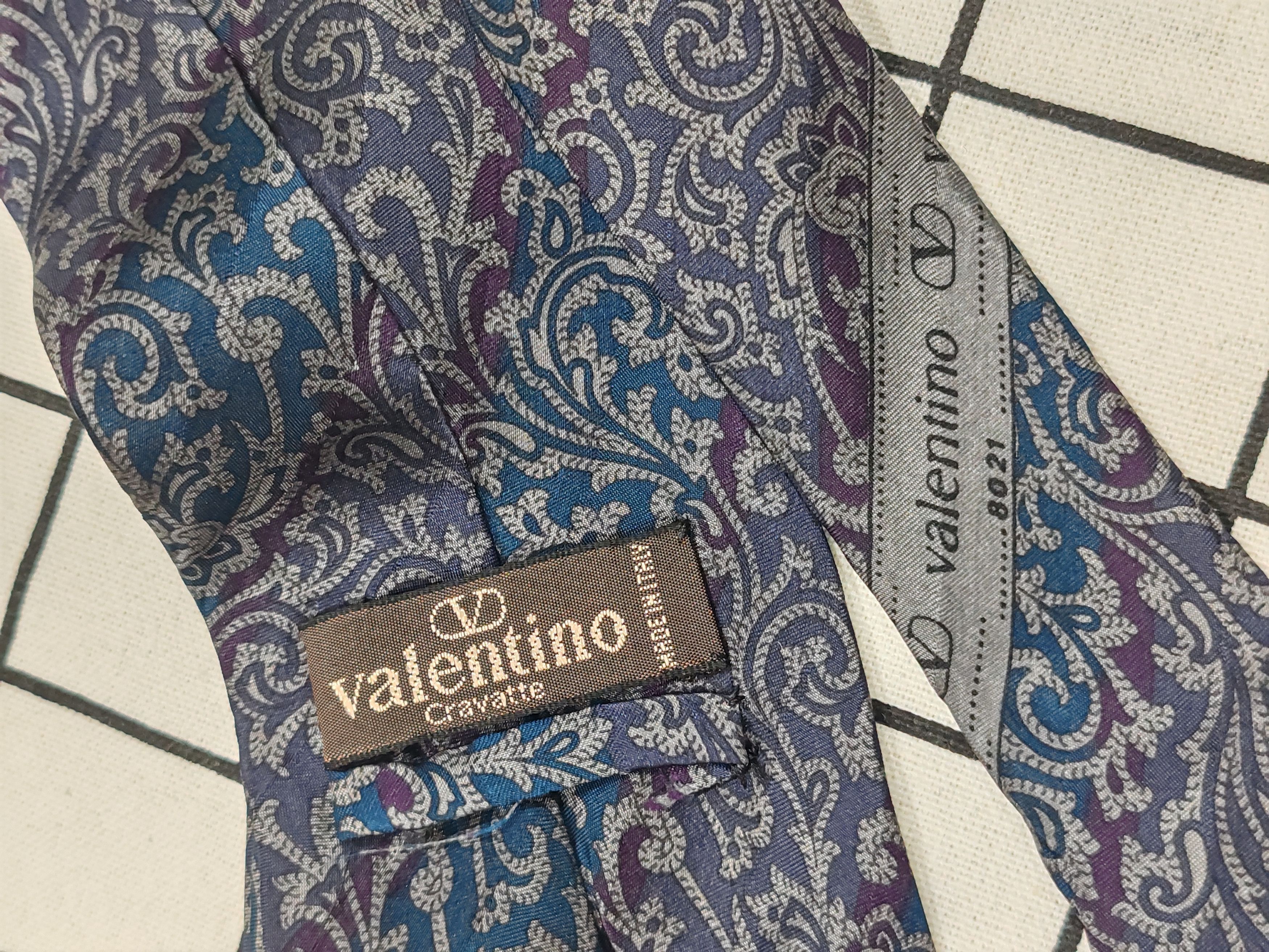 Valentino VALENTINO CRAVATTE Paisley Design made in Italy For Men Size ONE SIZE - 7 Thumbnail