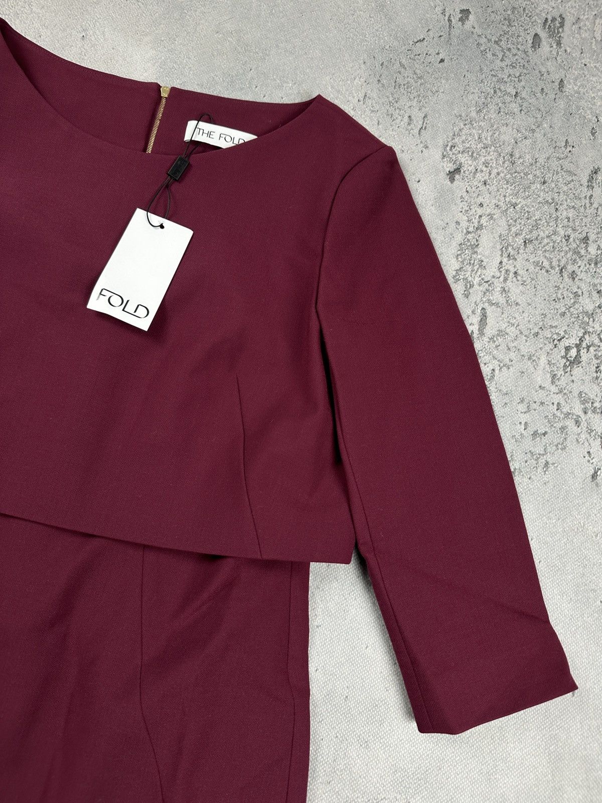 Other The Fold London Northcote Plum Midi Dress Minimal Luxury Lux Size L / US 10 / IT 46 - 14 Thumbnail