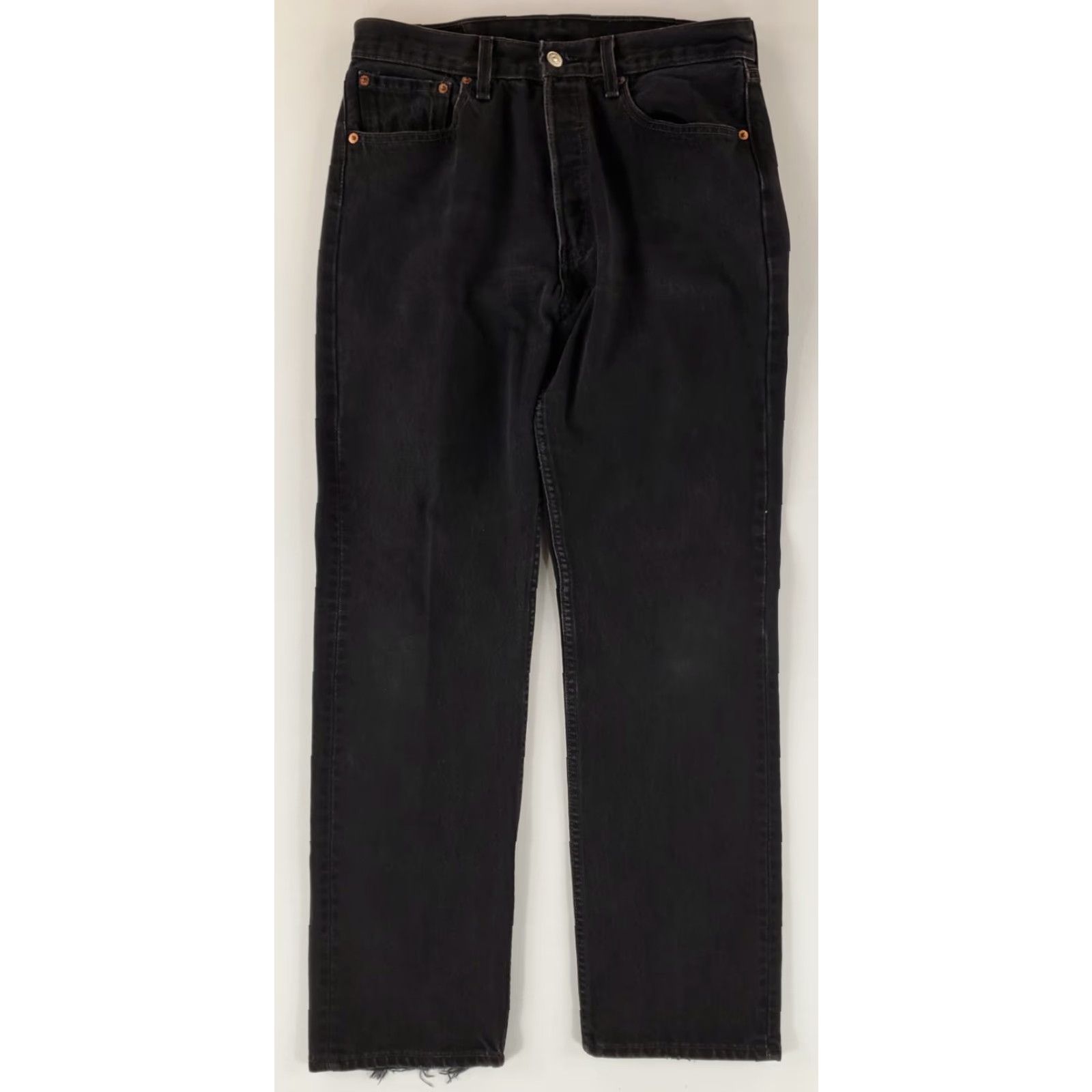 Levi's VINTAGE Levi's 501 Jeans VTG Y2K Black Made USA Mens 32x32 32x31 Actual Straight Hem wear BoysMam? Size US 32 / EU 48 - 2 Thumbnail