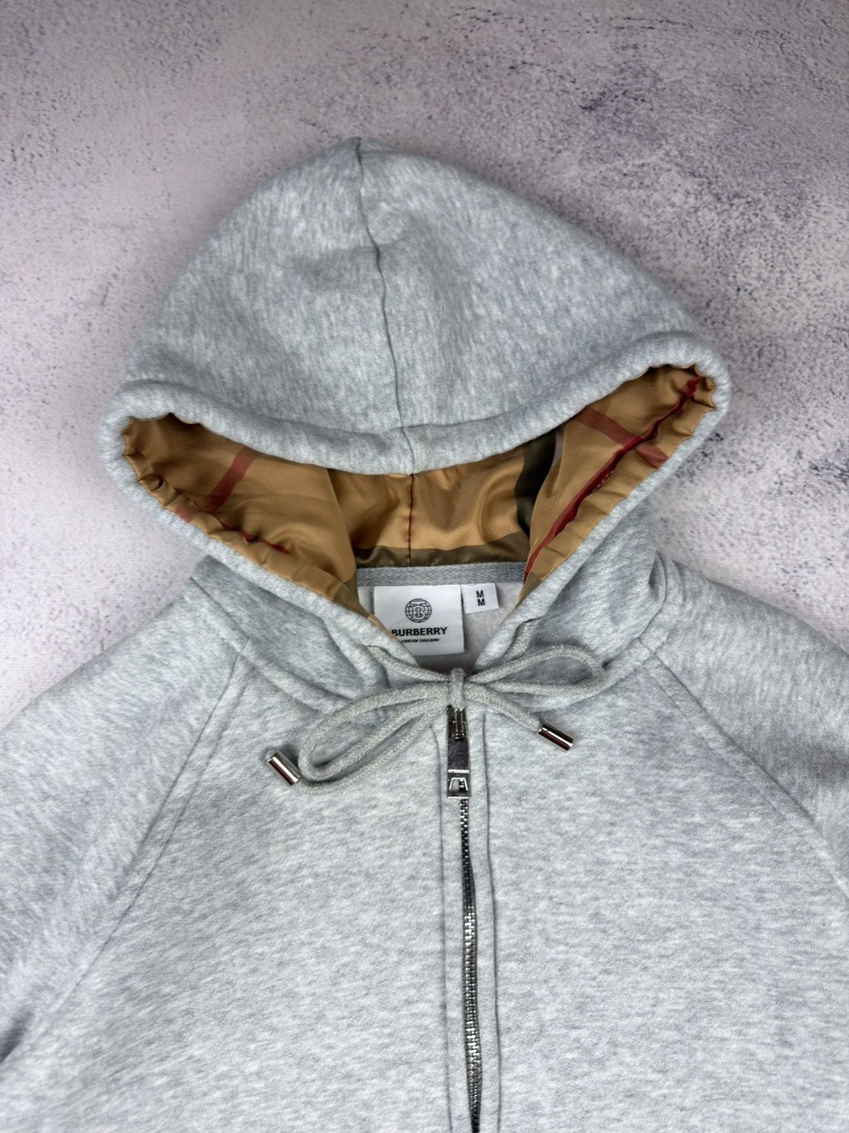 Burberry Burberry Women's Grey Zip Up Hoodie Sweatshirt Size M Size M / US 6-8 / IT 42-44 - 4 Thumbnail