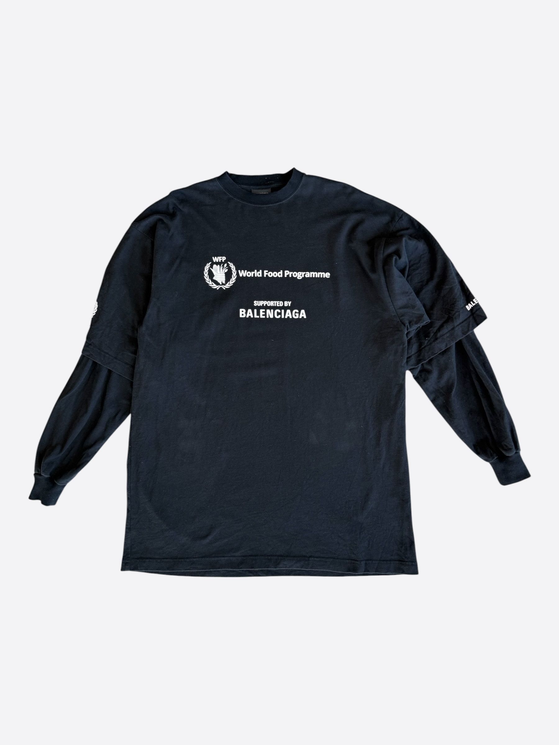 Balenciaga Balenciaga x World Food Program Double Sleeve Shirt