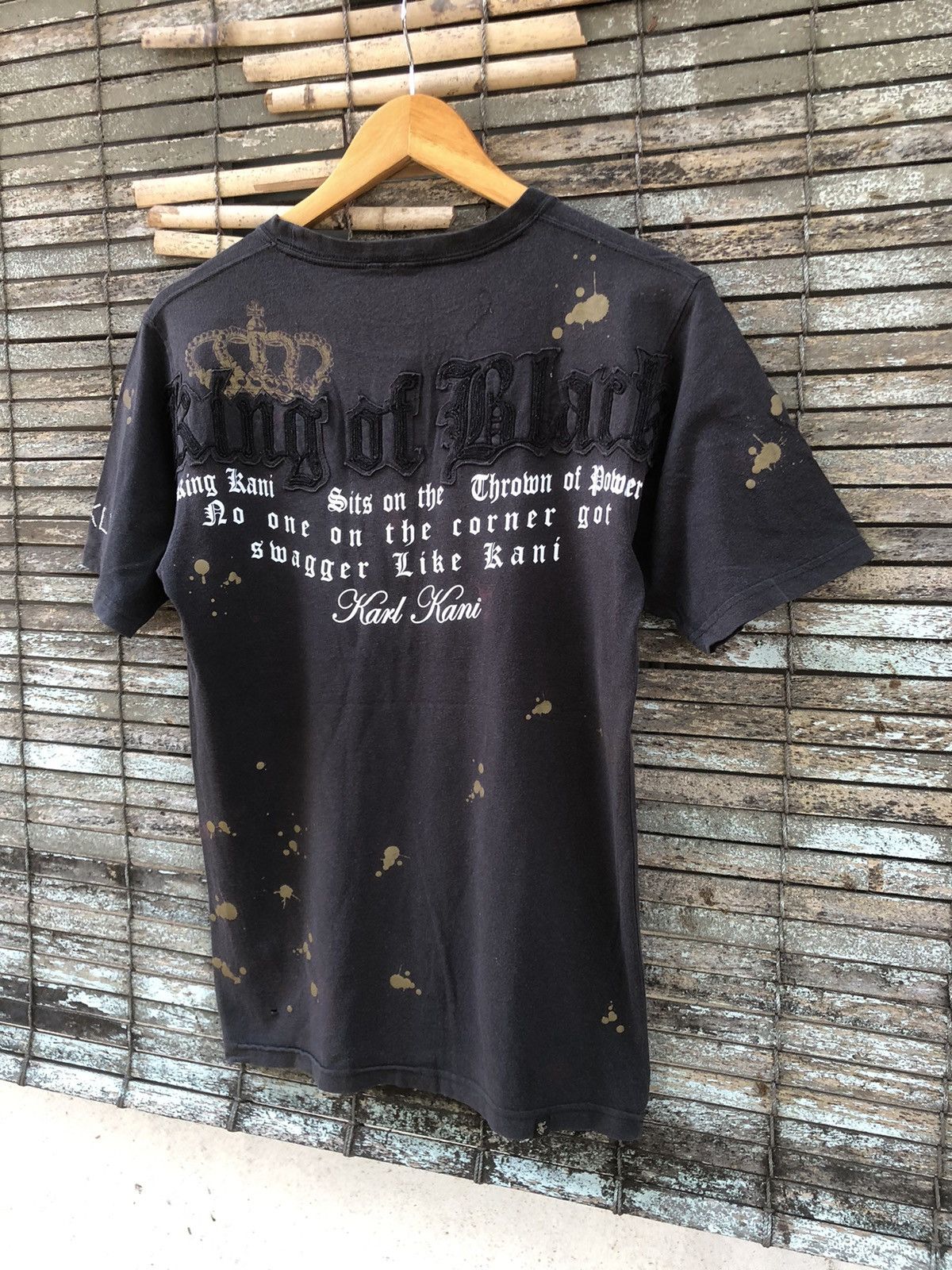 Japanese Brand 🔥Vintage Y2K🔥Karl Kani King Of Black Tshirts Size US S / EU 44-46 / 1 - 5 Thumbnail