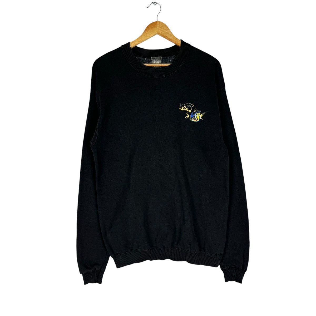 Lost Enterprises 🌟90s LOST ENTERPRISE SKATE SMOKING FISH SWEATSHIRT Size US L / EU 52-54 / 3 - 2 Thumbnail