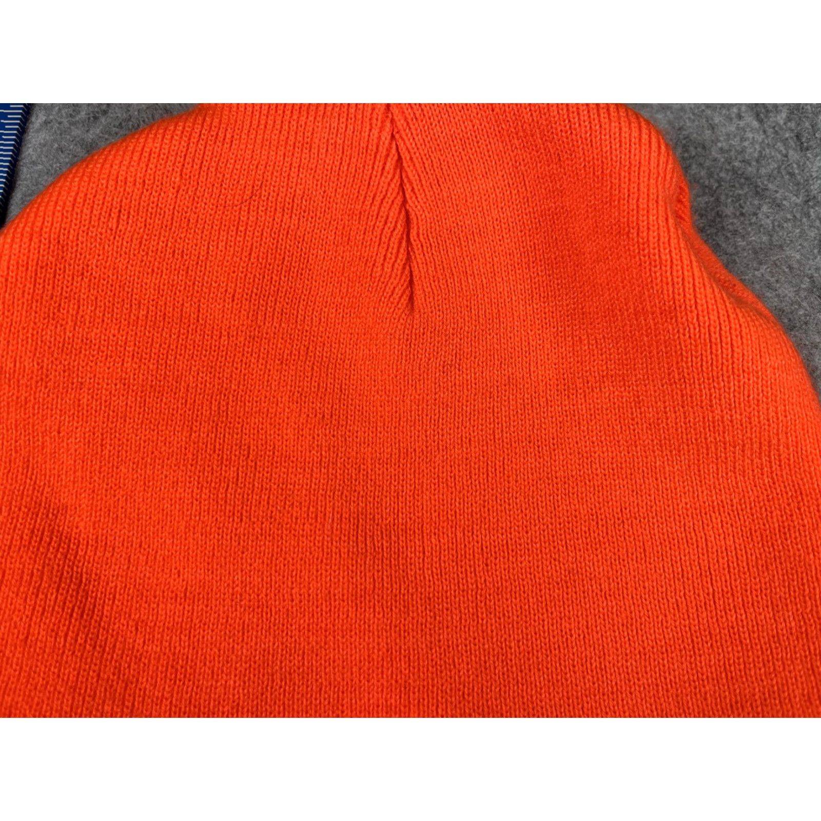 Logo 7 Outdoor Cap Beanie Mens One Size Orange Knit Stretch Logo Flexpower Cap Hat Size ONE SIZE - 3 Thumbnail