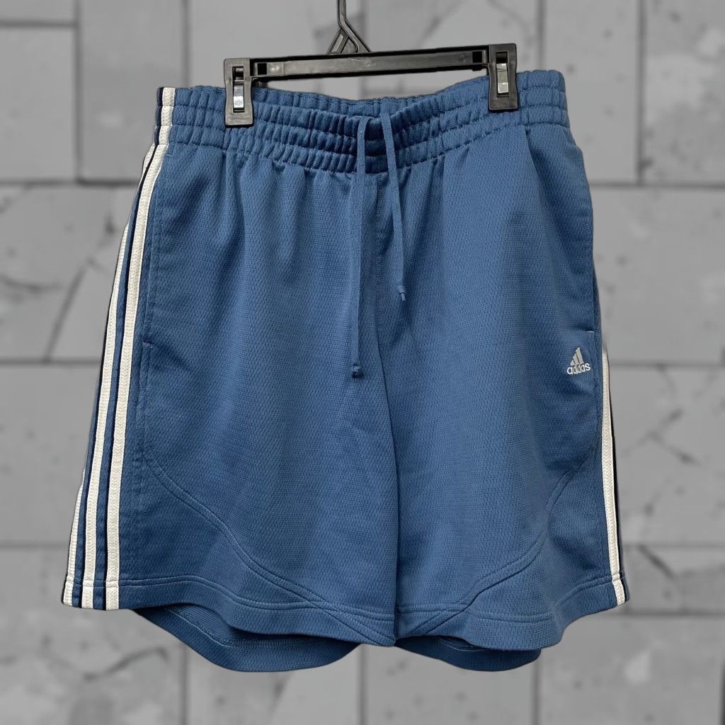 Adidas Adidas Shorts Athletic Drawstring Blue Mens L Size US 33 - 1 Thumbnail