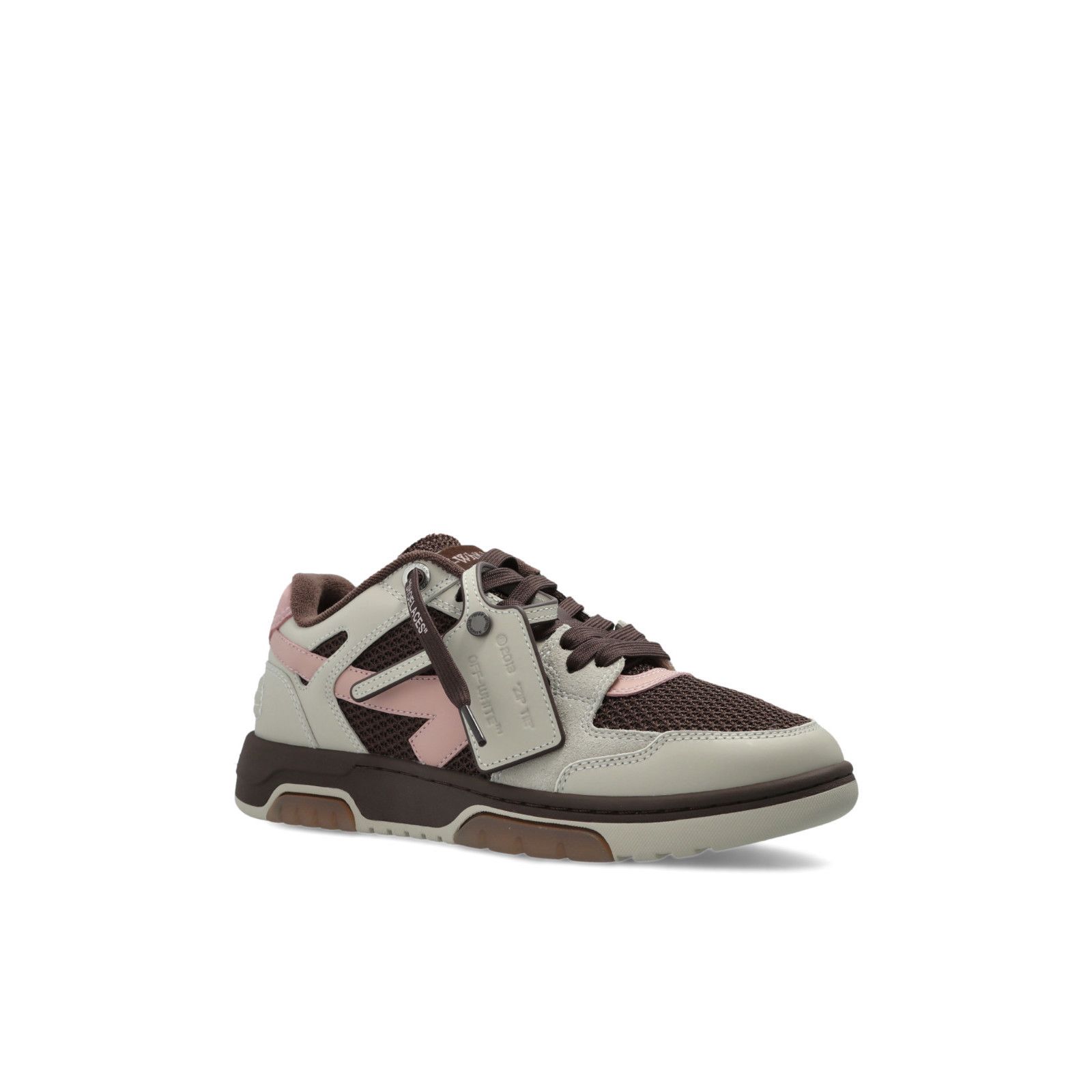 OFF-WHITE Slim Out Of Office Brown Sneakers New & Authentic