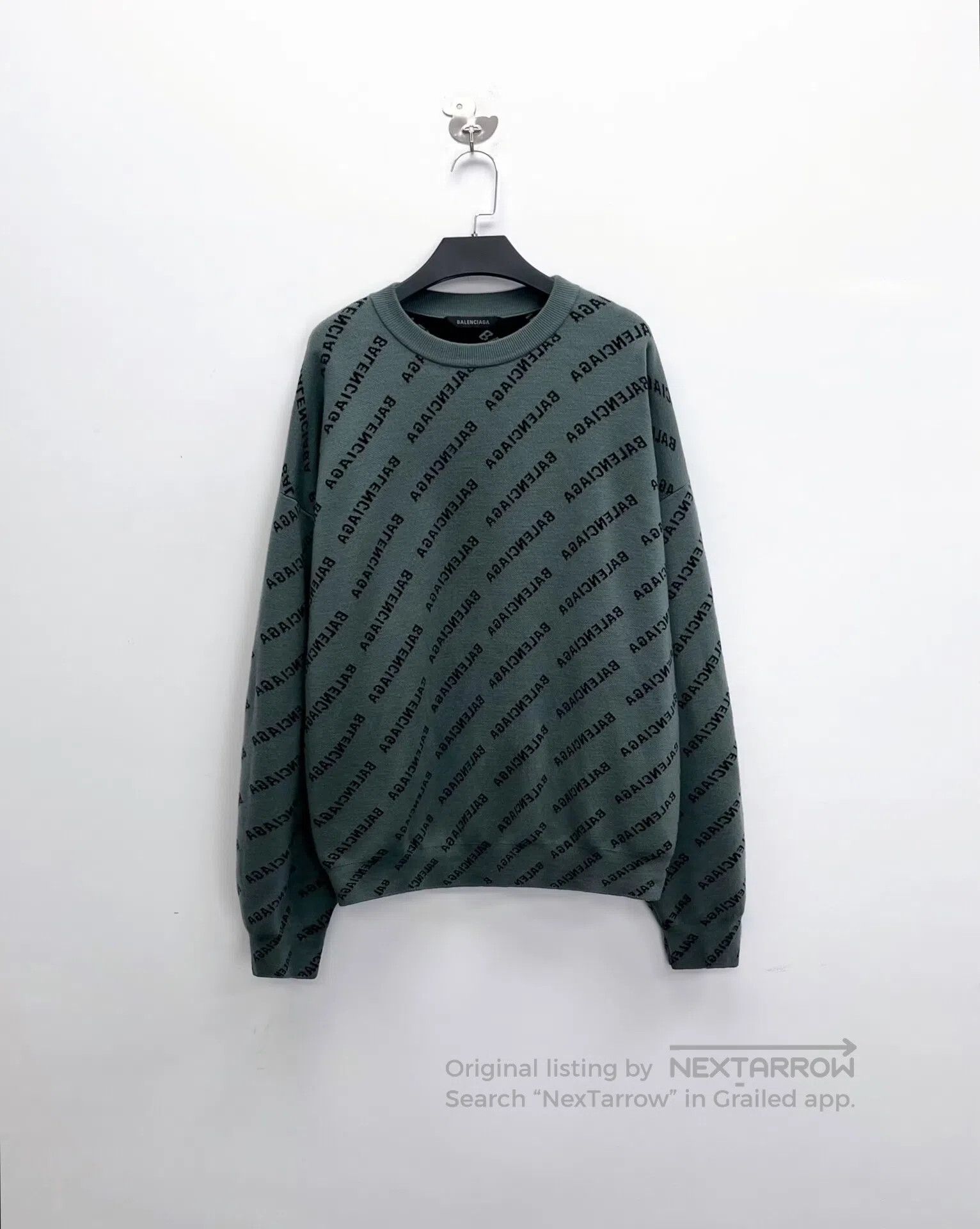 Balenciaga Balenciaga SS23 Grey Bullet Screen All-Over Print Knit Swe Size S / US 4 / IT 40 - 1 Thumbnail
