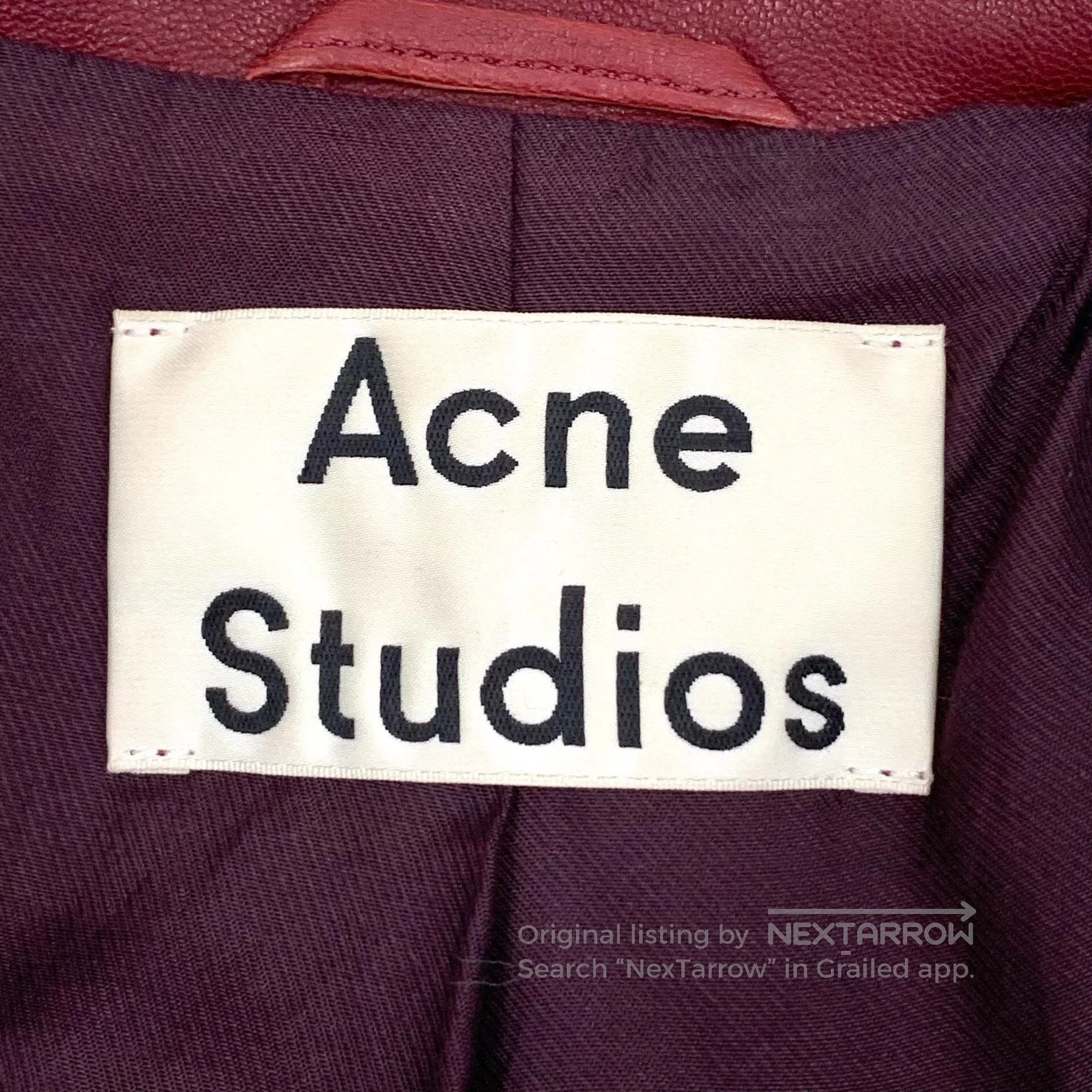 Acne Studios Acne Studios Red Leather Jacket. Size XS / US 0-2 / IT 36-38 - 5 Thumbnail