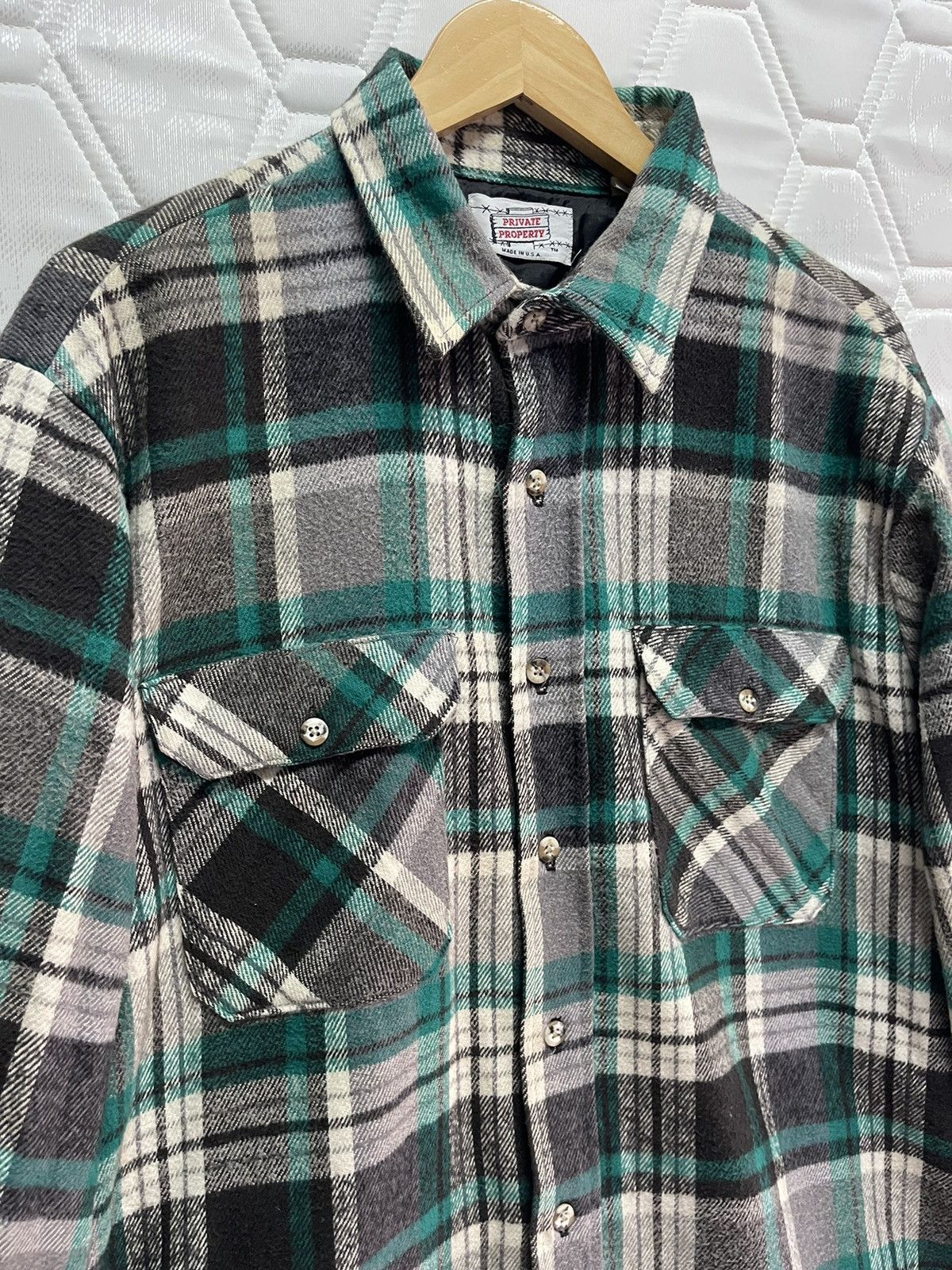 Flannel × Vintage VINTAGE FLANNEL PRIVATE PROPERTY MADE IN USA Size US L / EU 52-54 / 3 - 2 Thumbnail