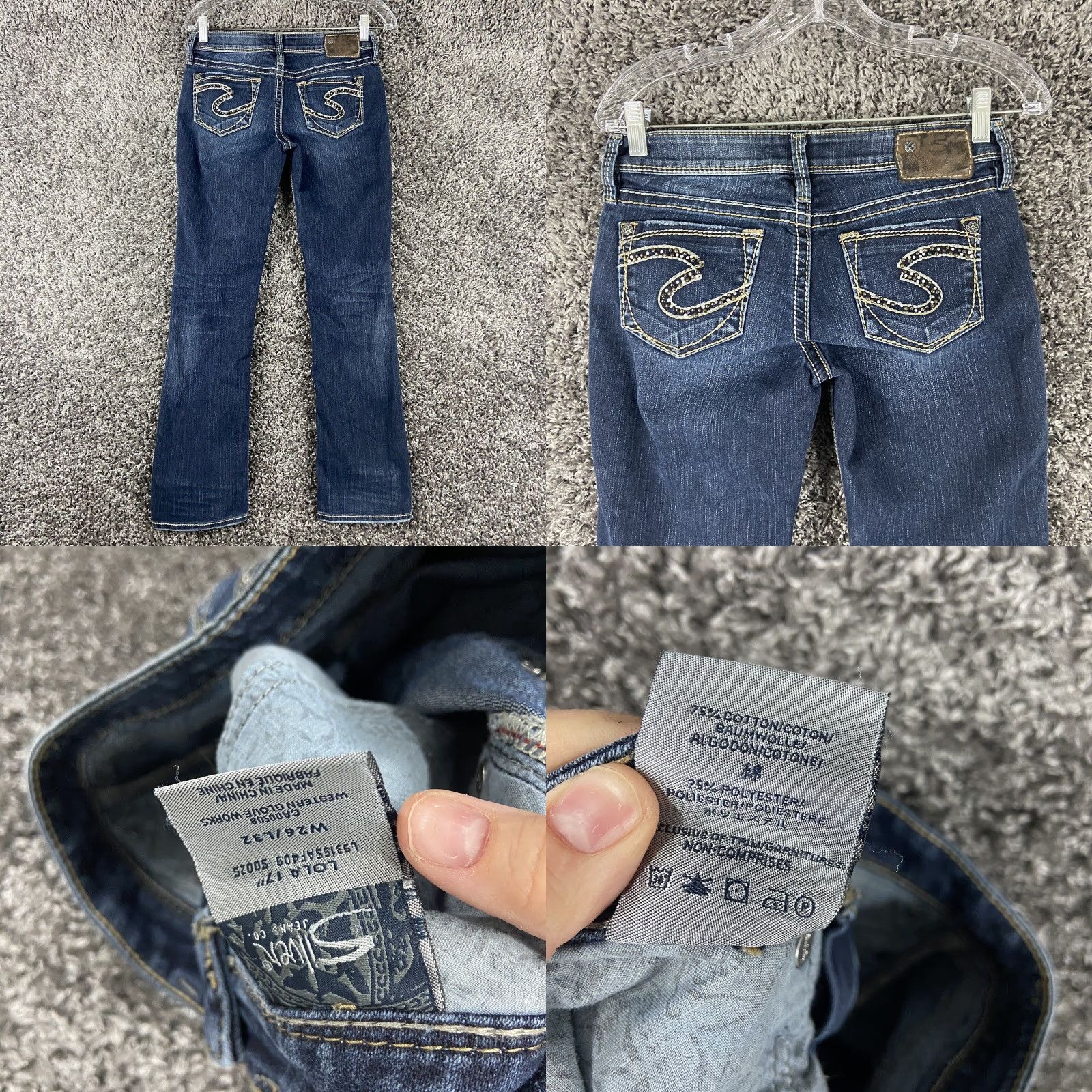 Silver Jeans Co. SILVER JEANS Lola Bootcut Jeans Women’s 26 Blue Metal Size 26" / US 2 / IT 38 - 8 Thumbnail