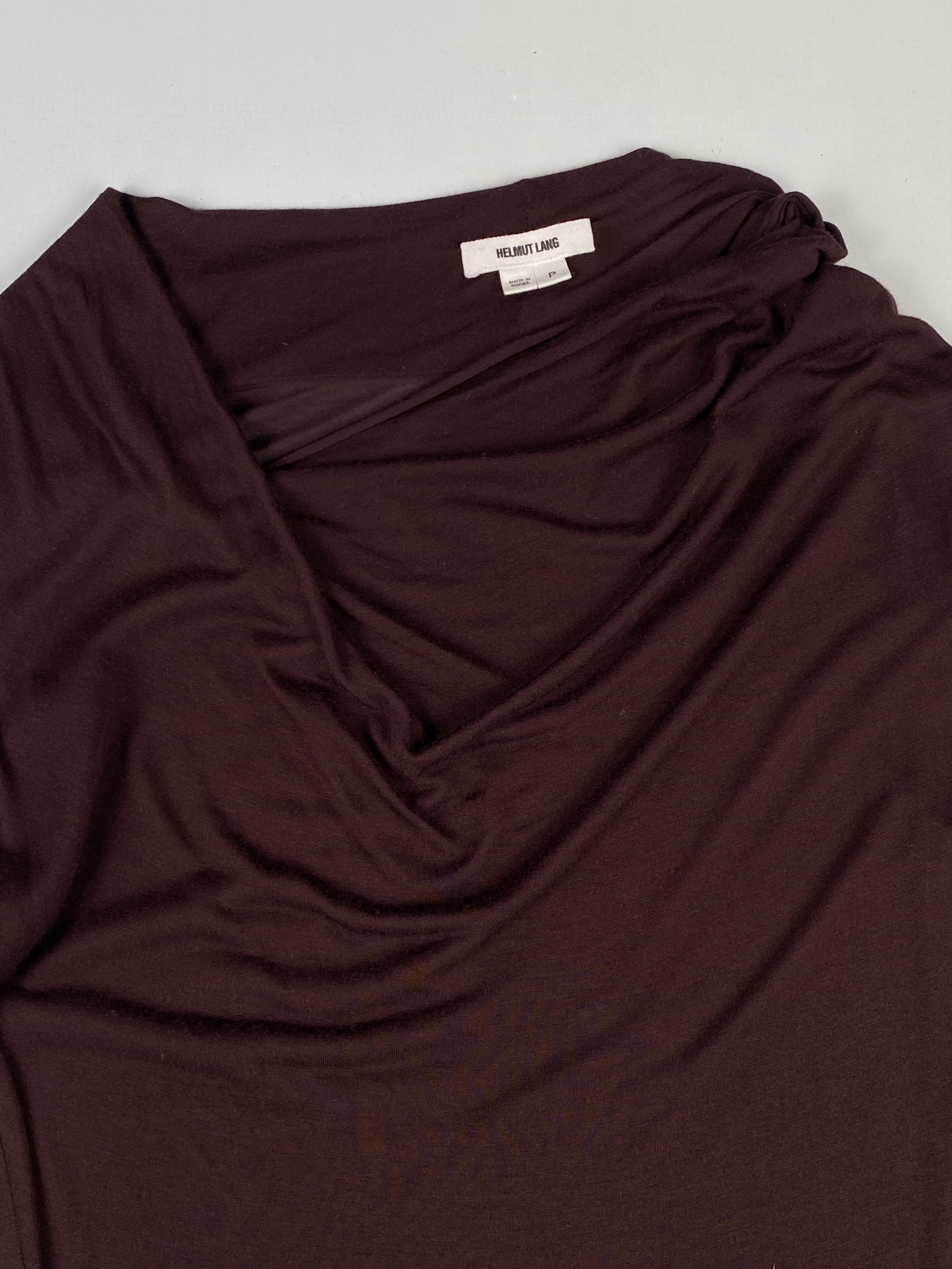 Helmut Lang Long Sleeve Cowl Neck Top Size S / US 4 / IT 40 - 3 Thumbnail