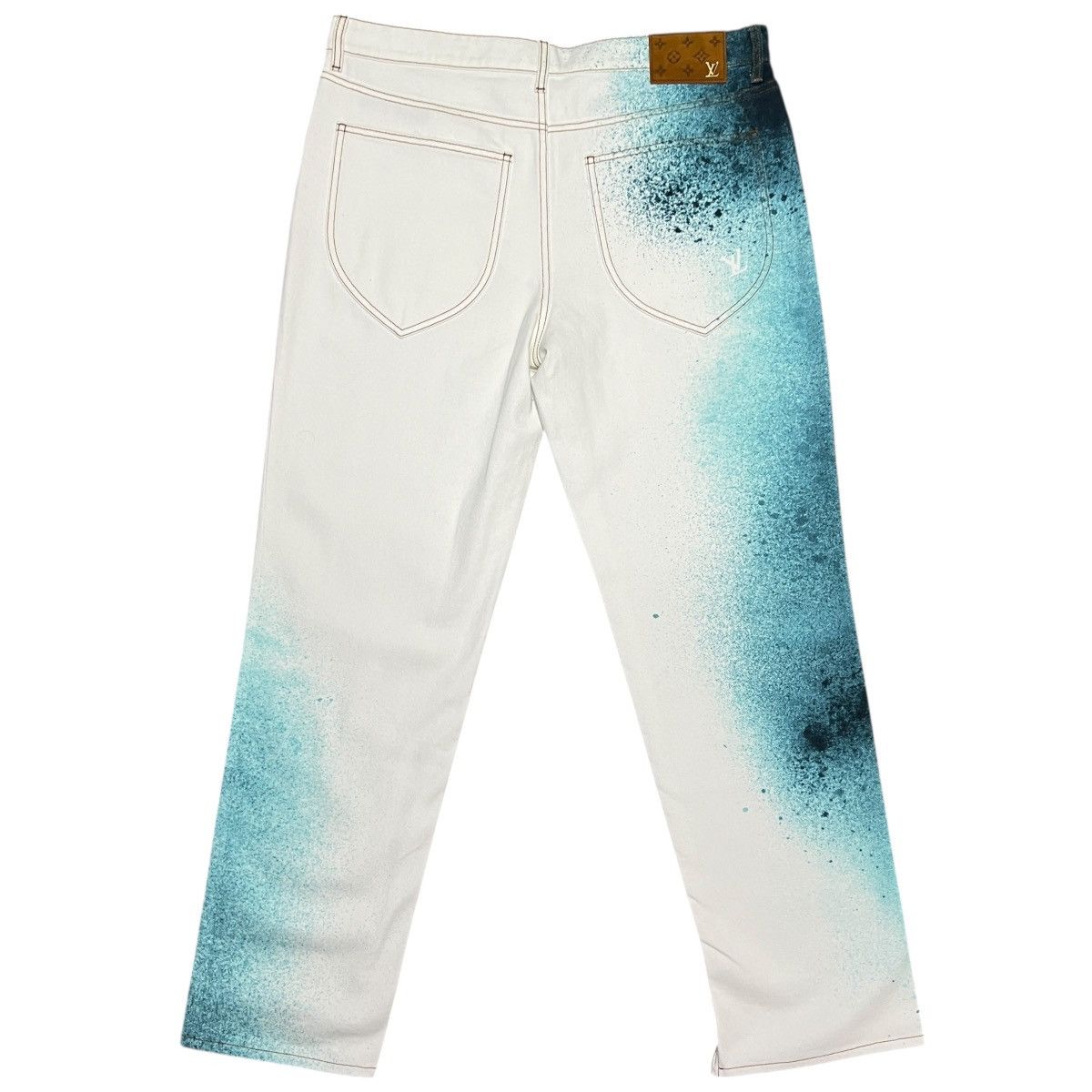 Louis Vuitton LOUIS VUITTON 2023SS Spray Printed LV Logo Denim Pants Size US 34 / EU 50 - 11 Thumbnail