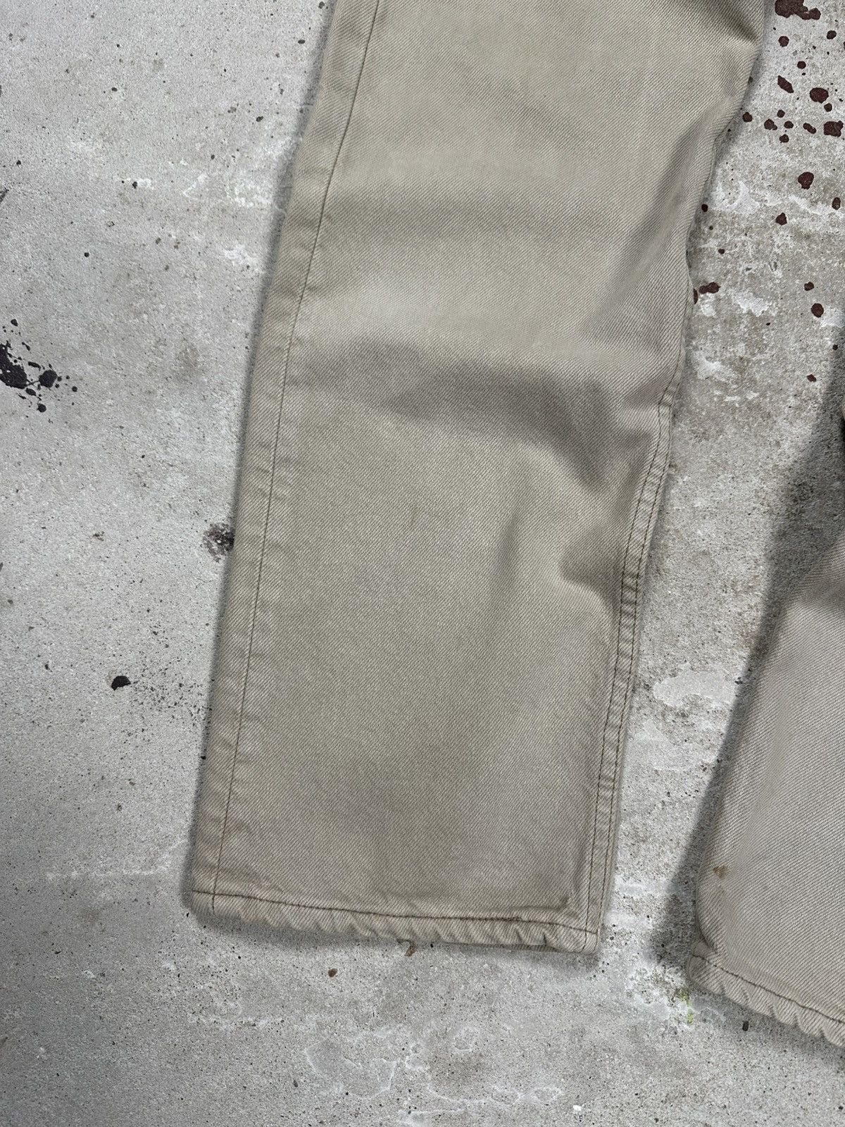 Levi's × Vintage Vintage 1995 Levi’s 501 Beige Distressed Denim Pants Jeans Size US 31 - 4 Thumbnail