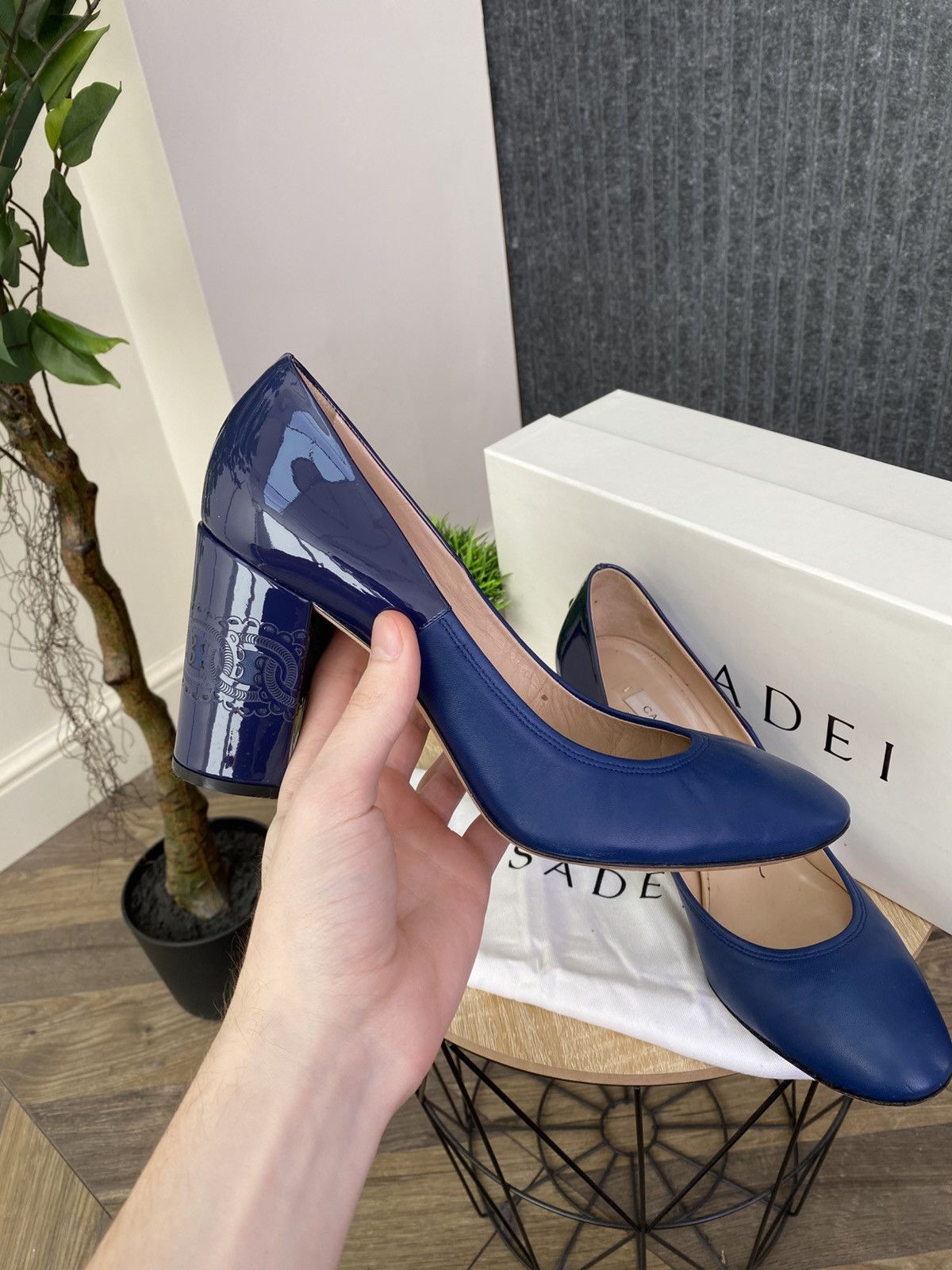 Casadei Casadei Blue Leather Pumps Heels Women’s Size US 9 / IT 39 - 9 Thumbnail