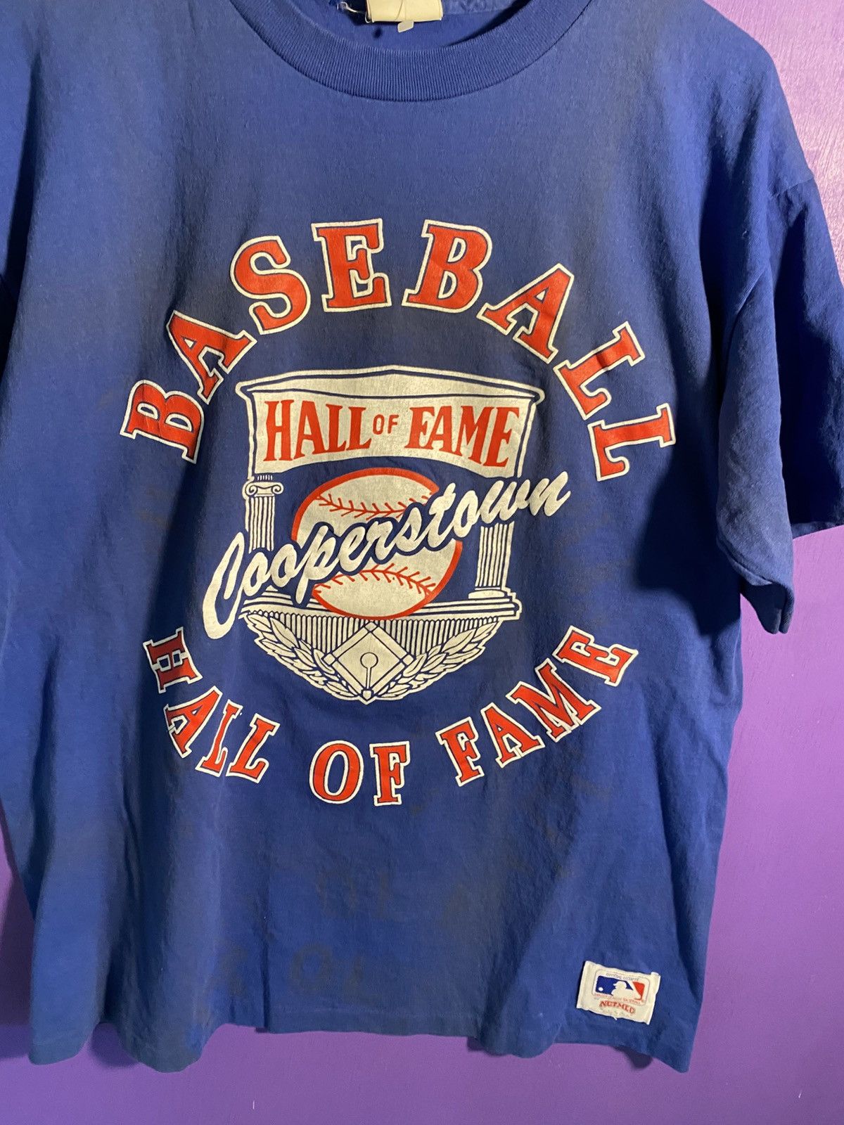Nutmeg Vintage 90s Nutmeg baseball hall of fame t-shirt Size US XL / EU 56 / 4 - 3 Thumbnail