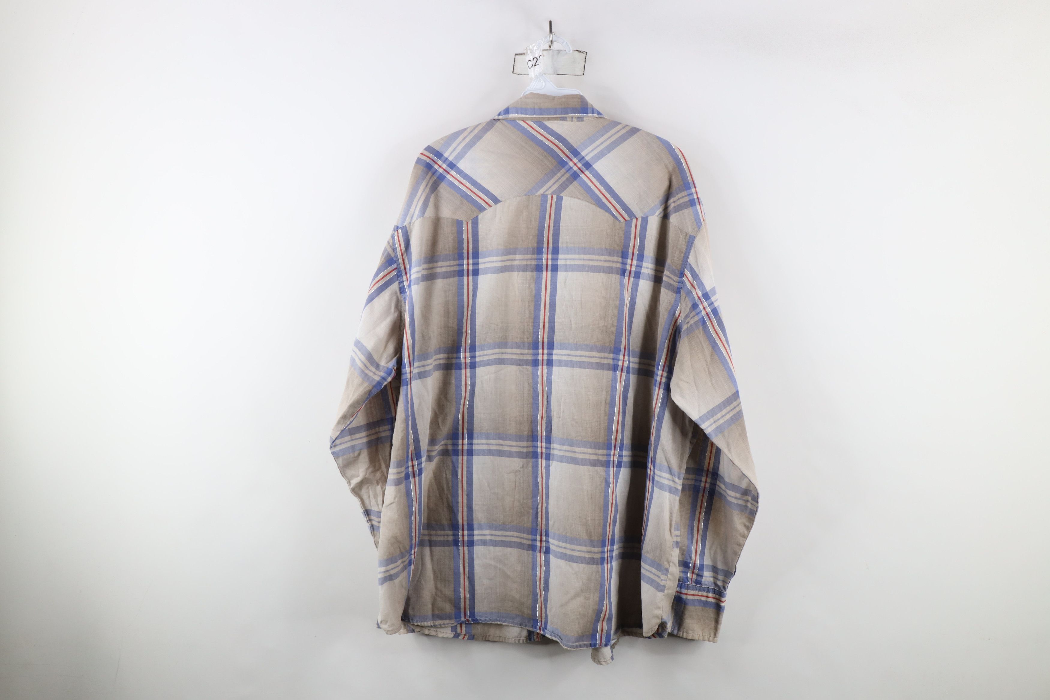 Vintage × Wrangler Vintage 90s Wrangler Western Rodeo Cowboy Button Shirt Size US XXL / EU 58 / 5 - 10 Thumbnail