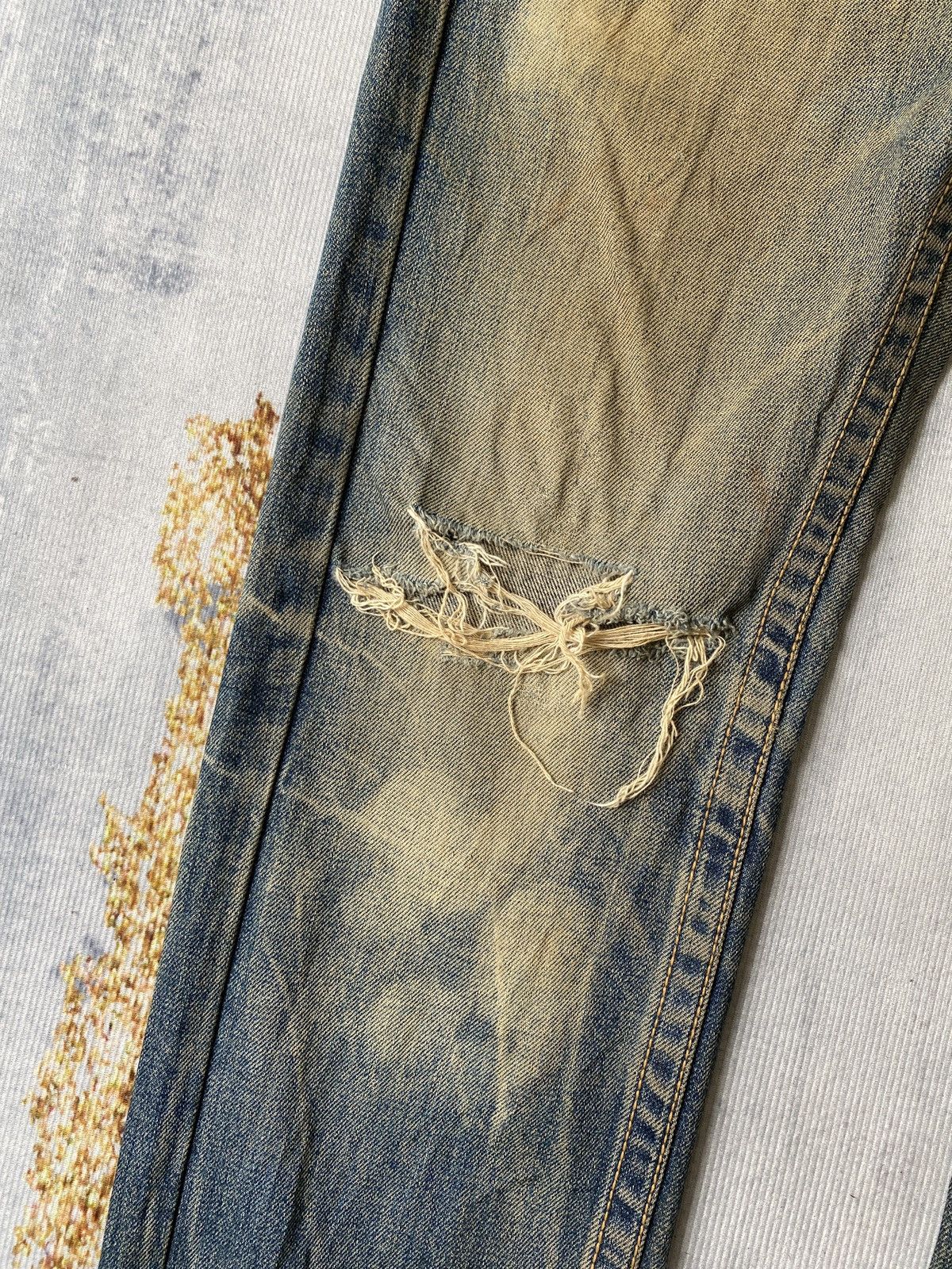If Six Was Nine Red Pepper Japan Mud Wash Rusty Ed Hardy Design Jeans Size US 33 - 7 Thumbnail