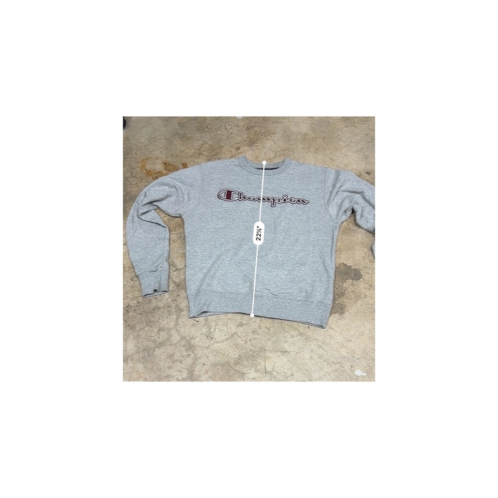 Champion Champion Grey Embroidered Crewneck Pullover Sweater Gray S Size US S / EU 44-46 / 1 - 10 Thumbnail