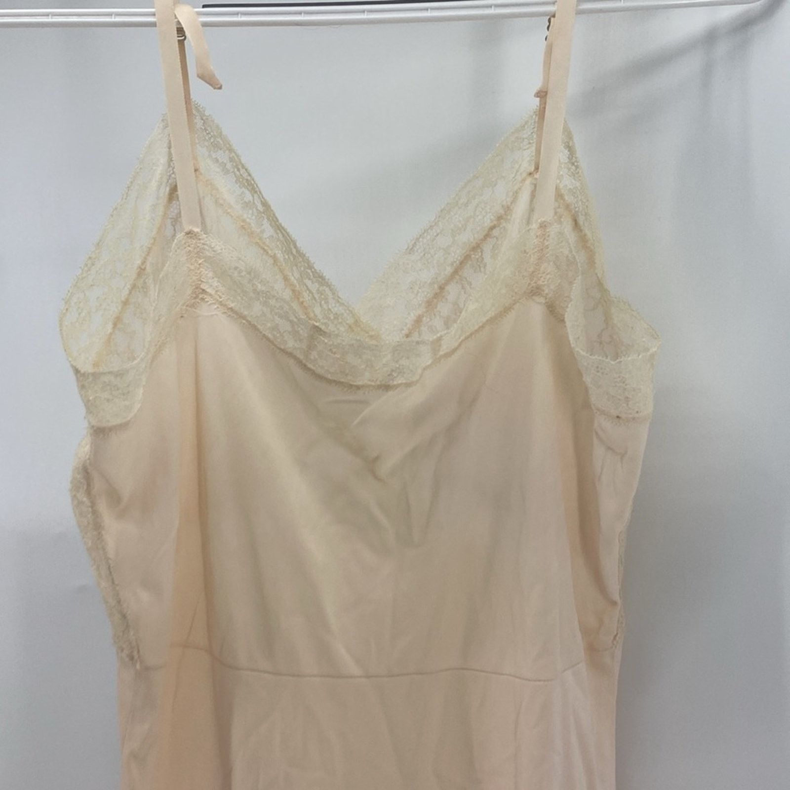 Other Vintage slip dress adjustable straps pens nude lace pleated Size S / US 4 / IT 40 - 8 Thumbnail