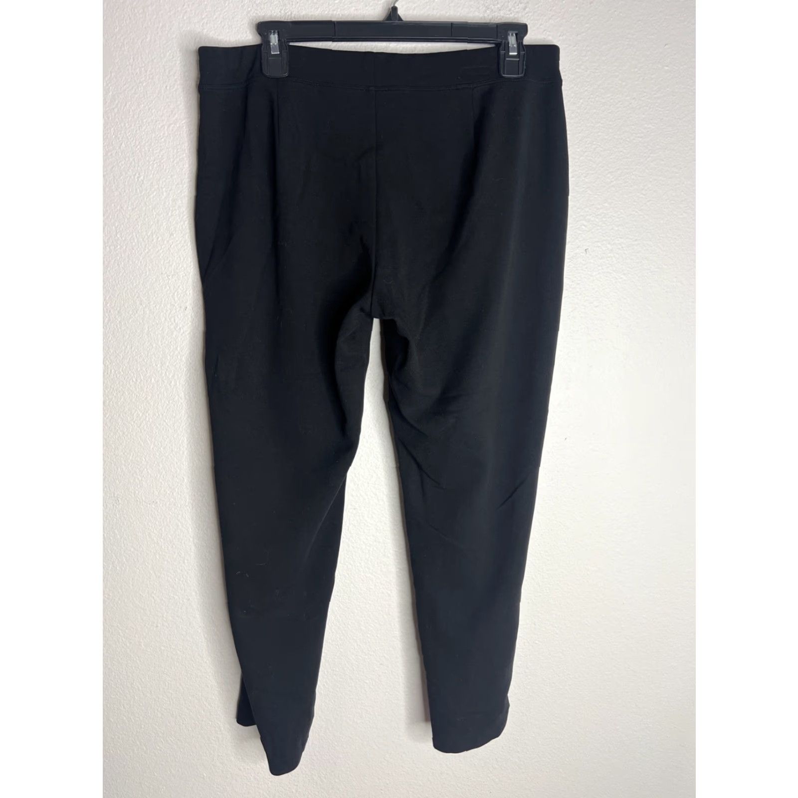 Eileen Fisher Eileen Fisher Jogger Pants Women Medium Black Tencel Spandex Pleated High Rise Slouchy Jersey Knit Tapered Leg Casual Loungeable EUC Size M / US 6-8 / IT 42-44 - 4 Thumbnail