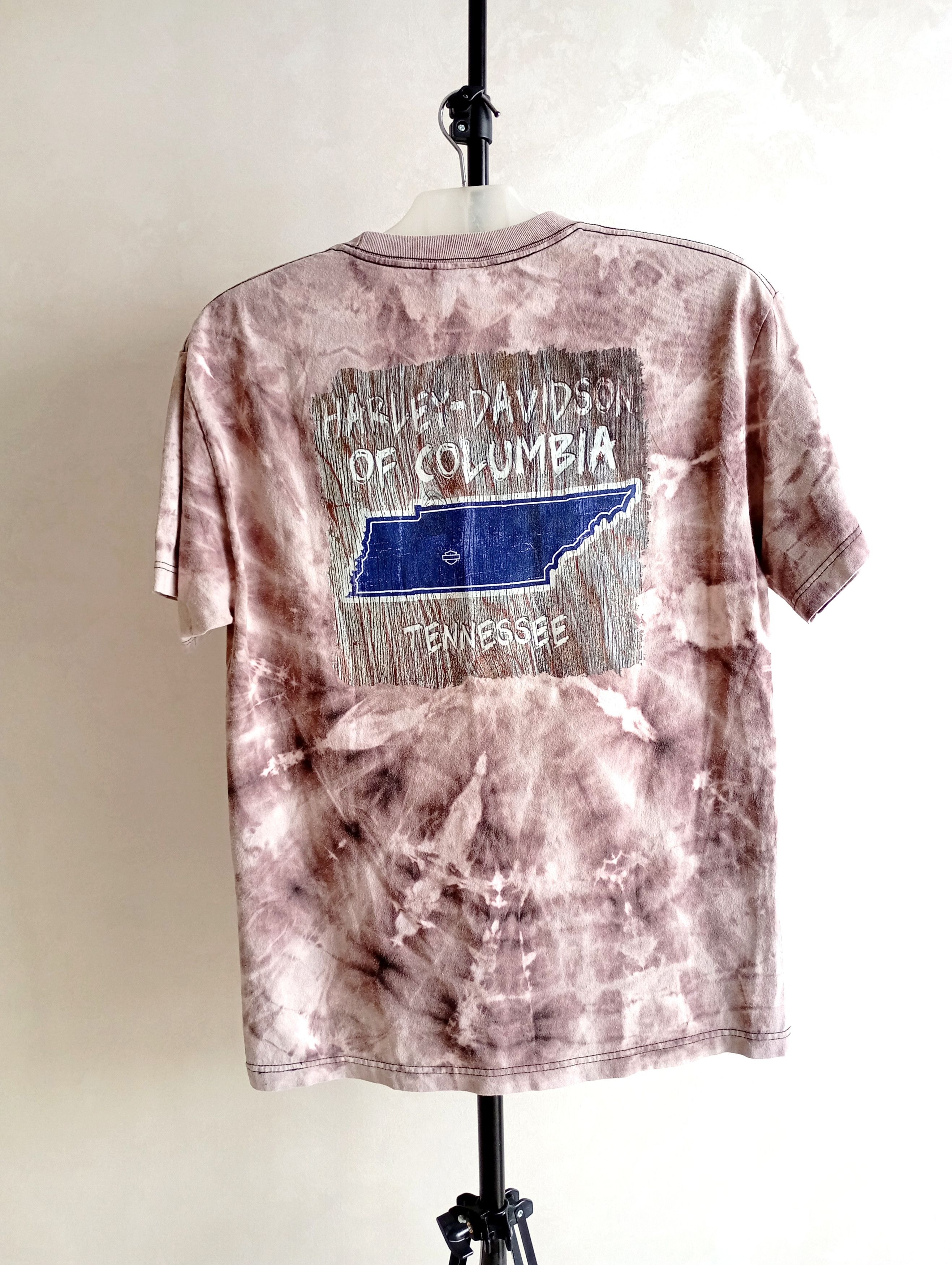 Harley Davidson Vtg Harley Davidson Of Columbia Tennessee Tshirt Tye dyed Size US L / EU 52-54 / 3 - 3 Thumbnail