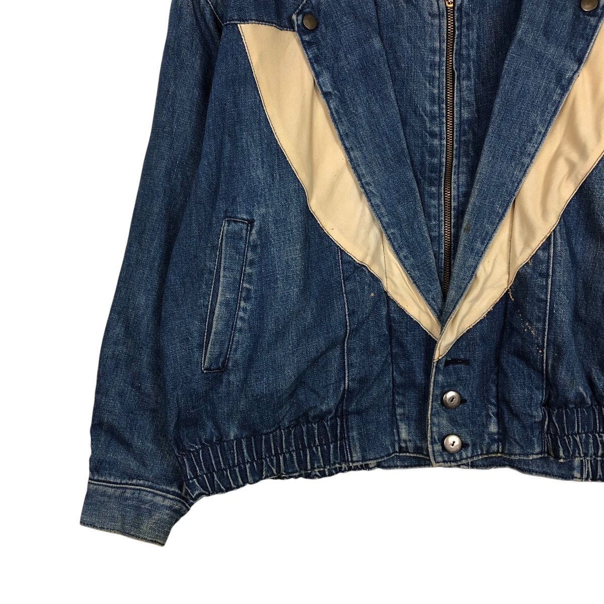 Japanese Brand × Vintage 📌Vtg Denim Bomber Jacket Gourd Double Collar Issey Miyake Size US M / EU 48-50 / 2 - 5 Thumbnail