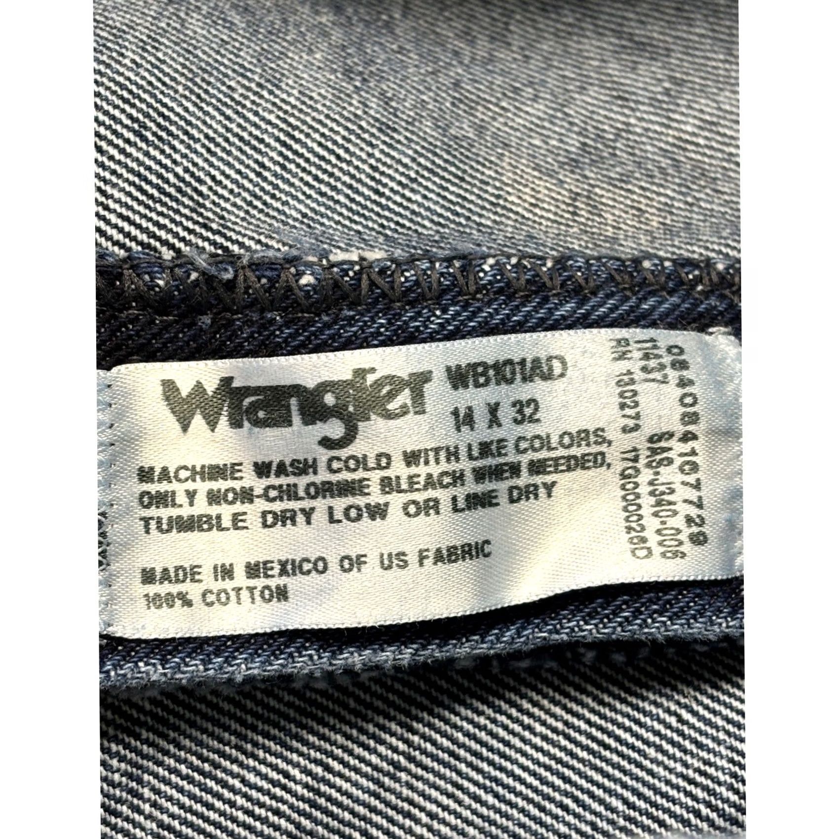 Wrangler Wrangler Blues Jeans Dark Wash 32x30 Relaxed Fit Denim Men WB101AD 5-Pocket Wide-Leg Cotton Green? Size US 32 / EU 48 - 5 Thumbnail