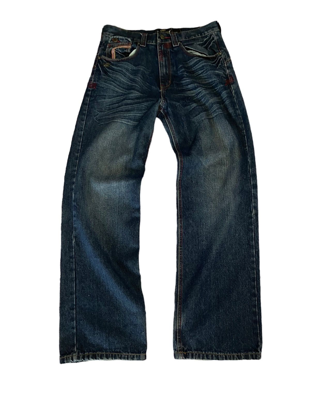 Akademiks Vintage Akademics ‘AKDMKS’ Distressed Jeans Size 32 Size US 32 / EU 48 - 2 Thumbnail