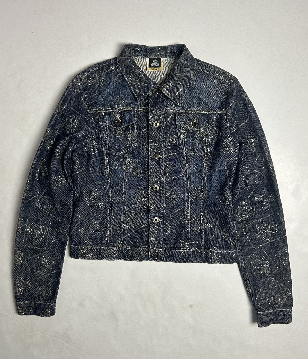 00’s Versace Jeans Couture Casino Denim Jacket