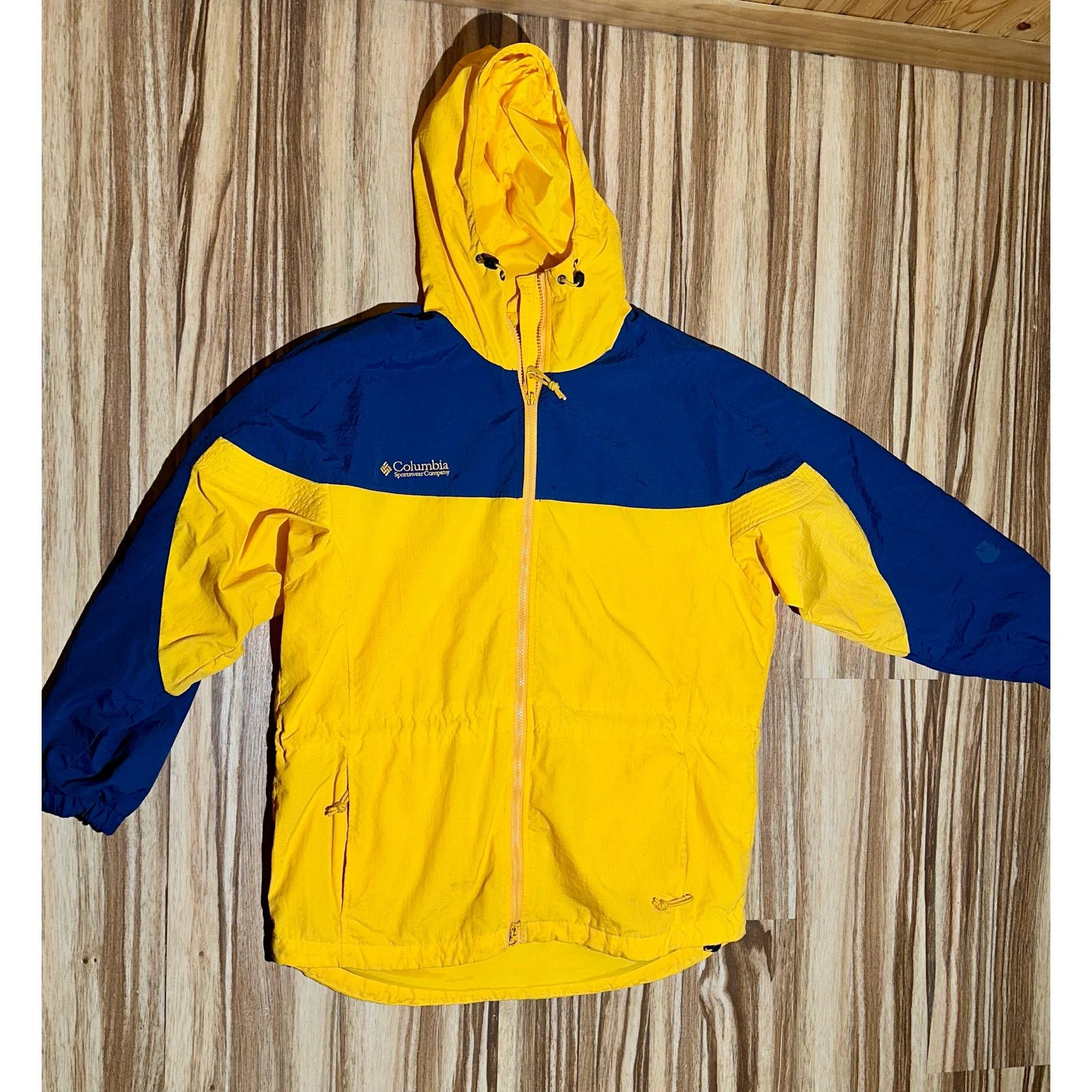 Columbia Columbia Sportswear Yellow/Navy Windbreaker Jacket Size S / US 4 / IT 40 - 1 Thumbnail