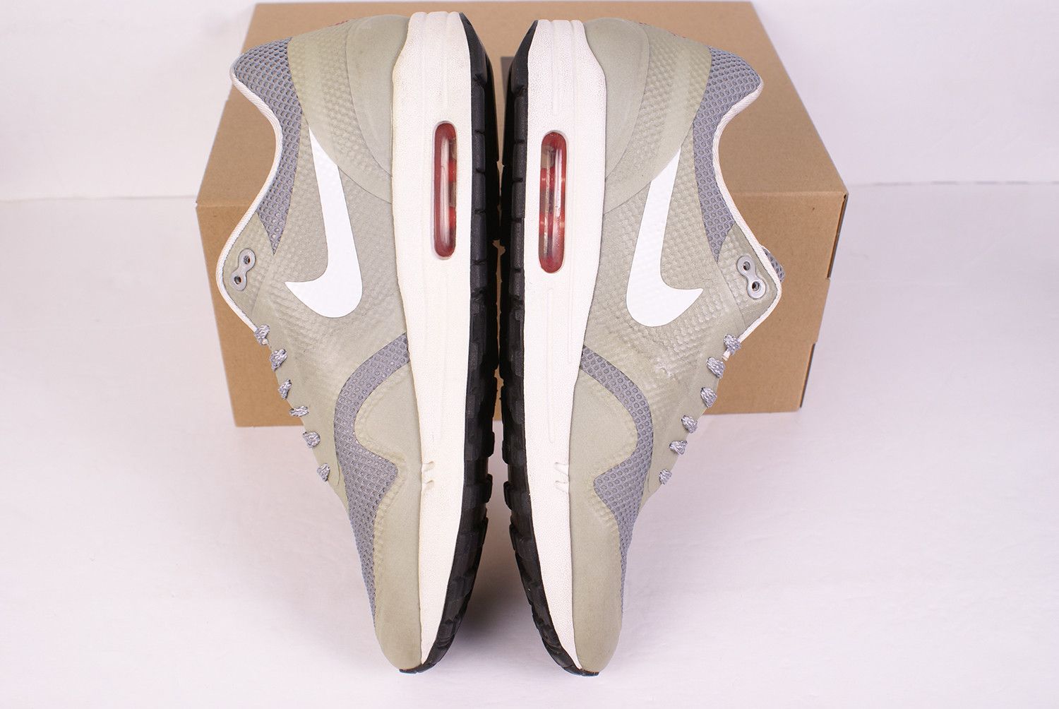 Nike 2012 Nike Air Max 1 Hyperfuse MATTE SILVER Red Black White Size US 10.5 / EU 43-44 - 3 Thumbnail