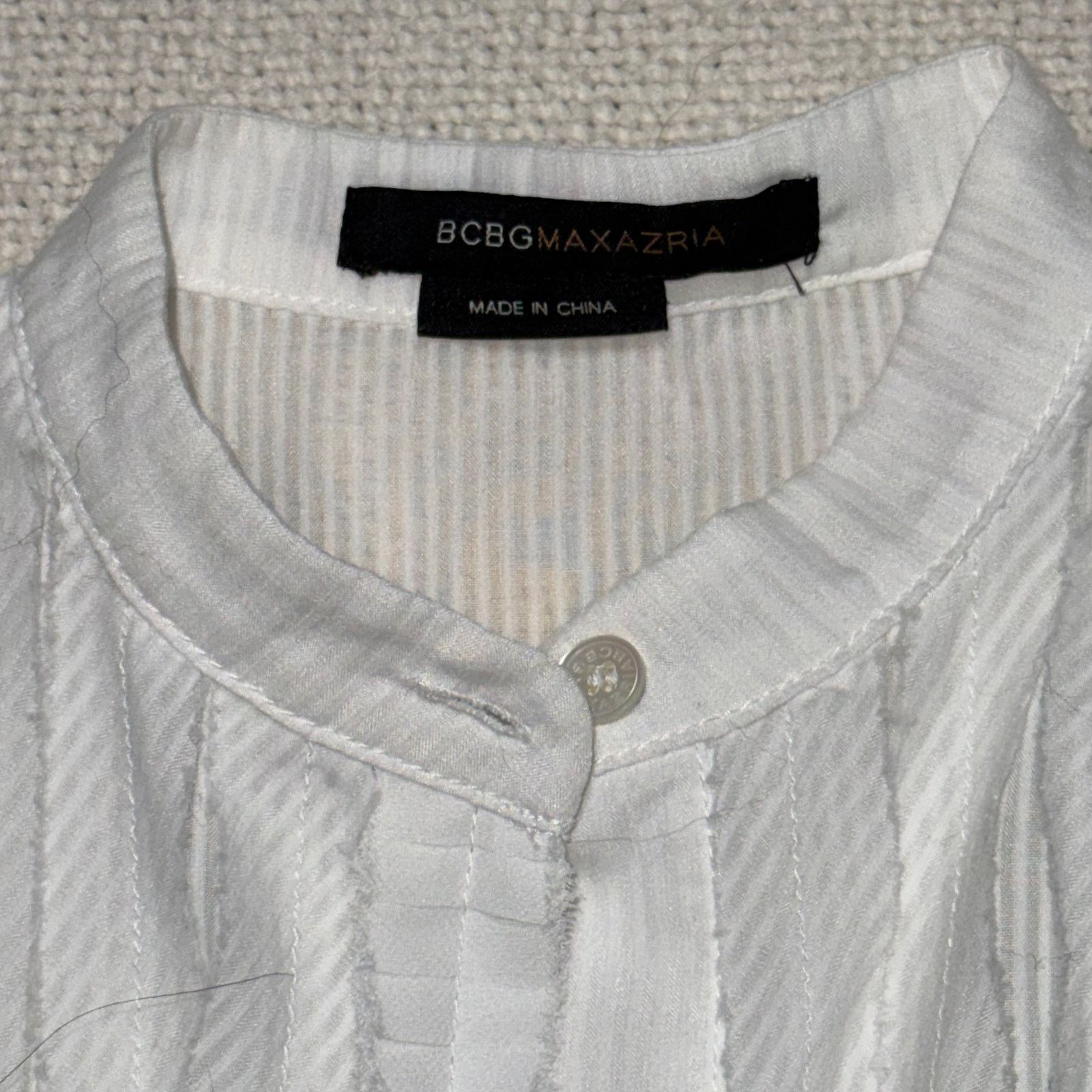 Bcbgmaxazria BCBGMAXAZRIA Sleeveless Ruffle Blouse | Sz S Size S / US 4 / IT 40 - 3 Thumbnail