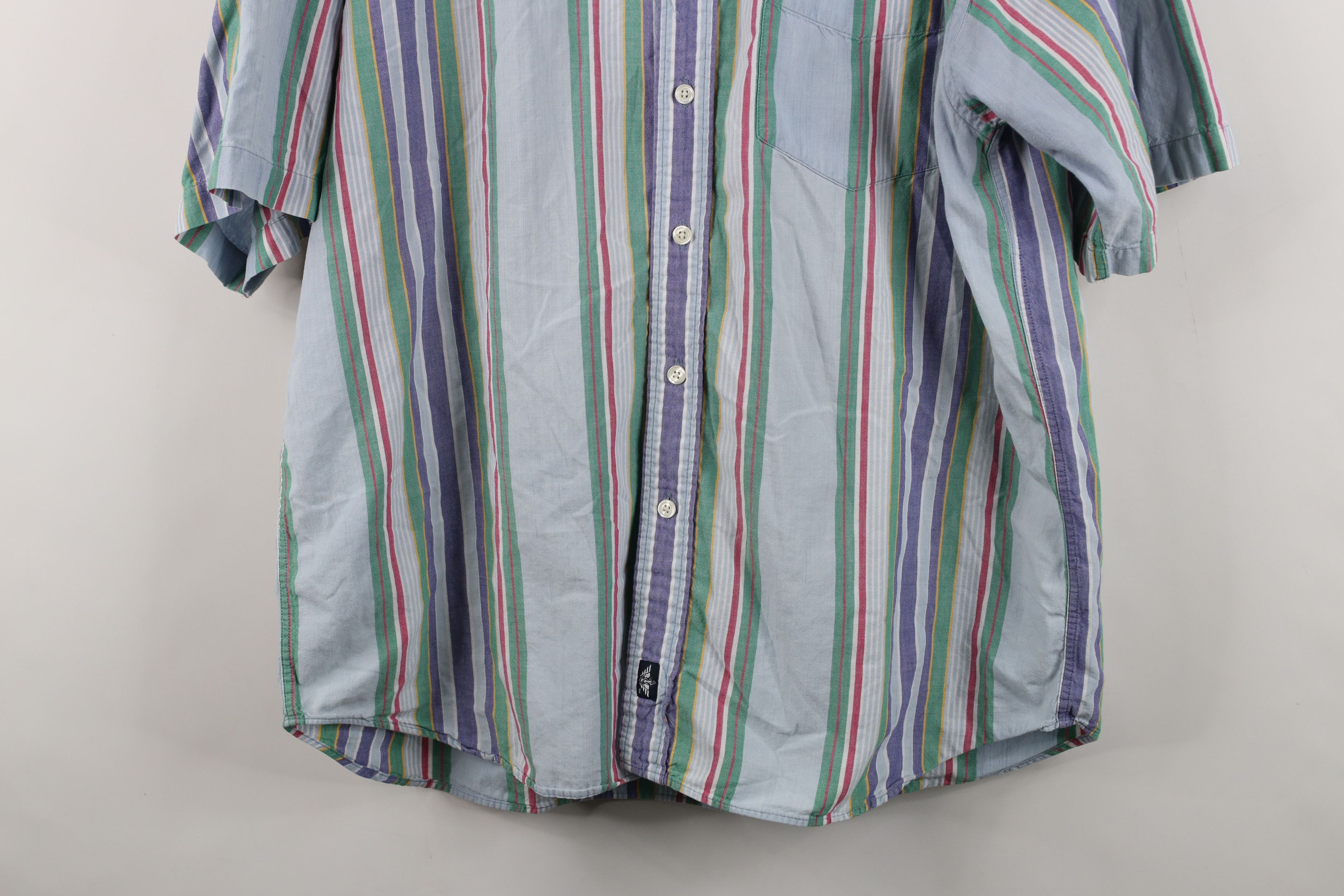 Vintage Vintage 90s Streetwear Striped Collared Button Down Shirt Size US L / EU 52-54 / 3 - 3 Thumbnail