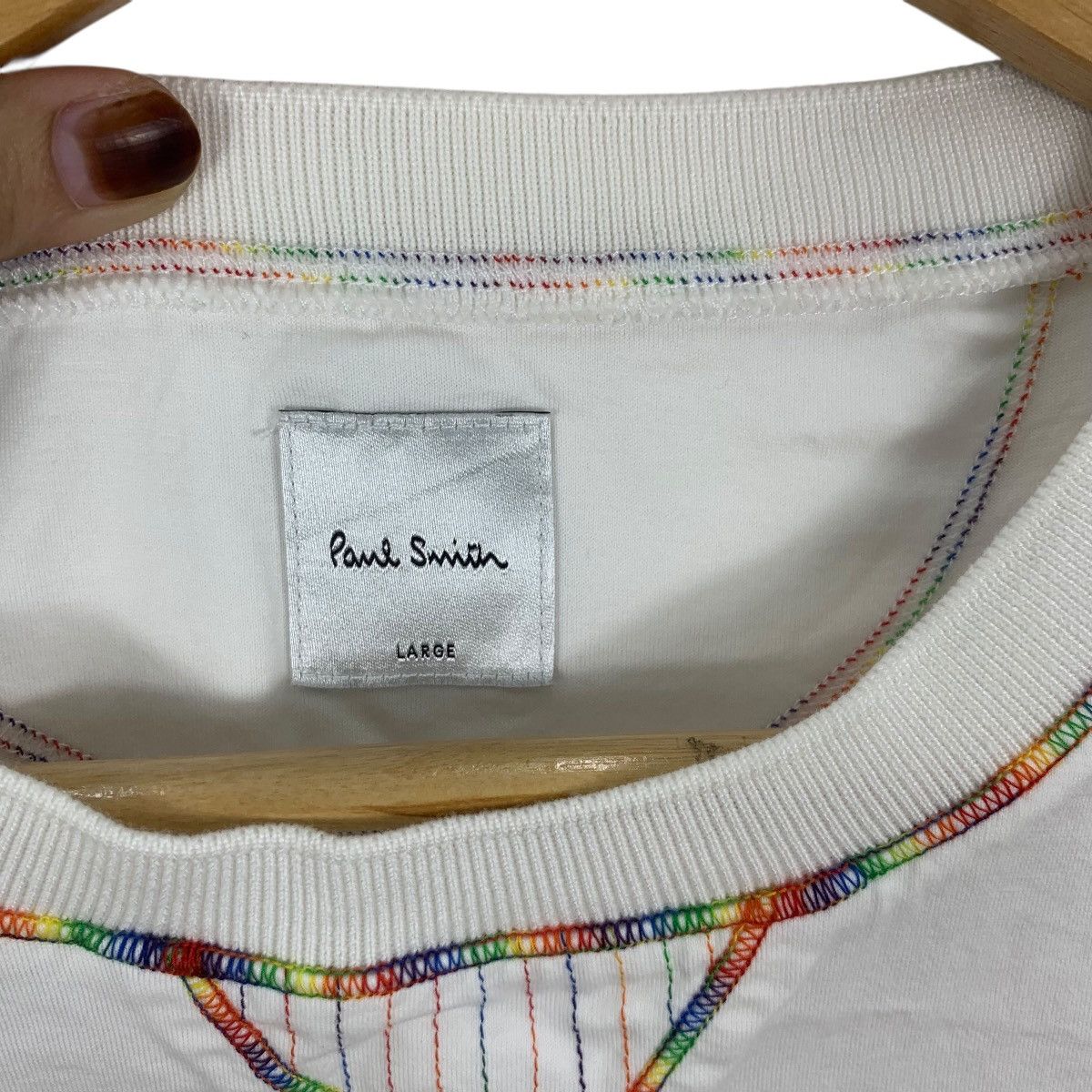 Paul Smith Vintage PAUL SMITH LONDON Minimalist Design Ringer Tee Shirt Size US L / EU 52-54 / 3 - 6 Thumbnail