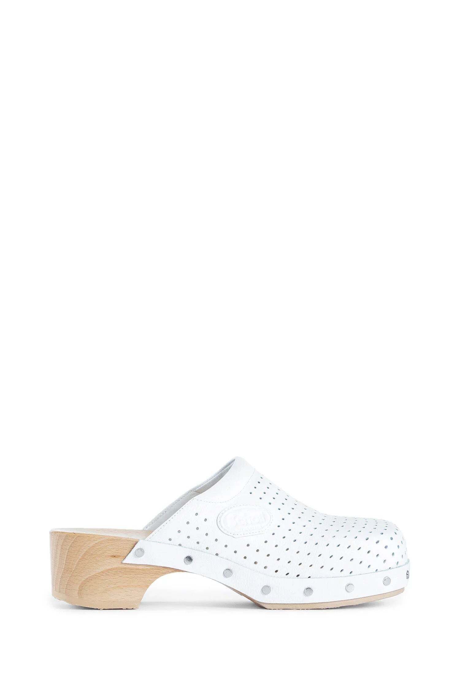 Balenciaga o1tr1nto0526 Scholl 40mm Clog Mules in White Size US 11 / IT 41 - 1 Thumbnail