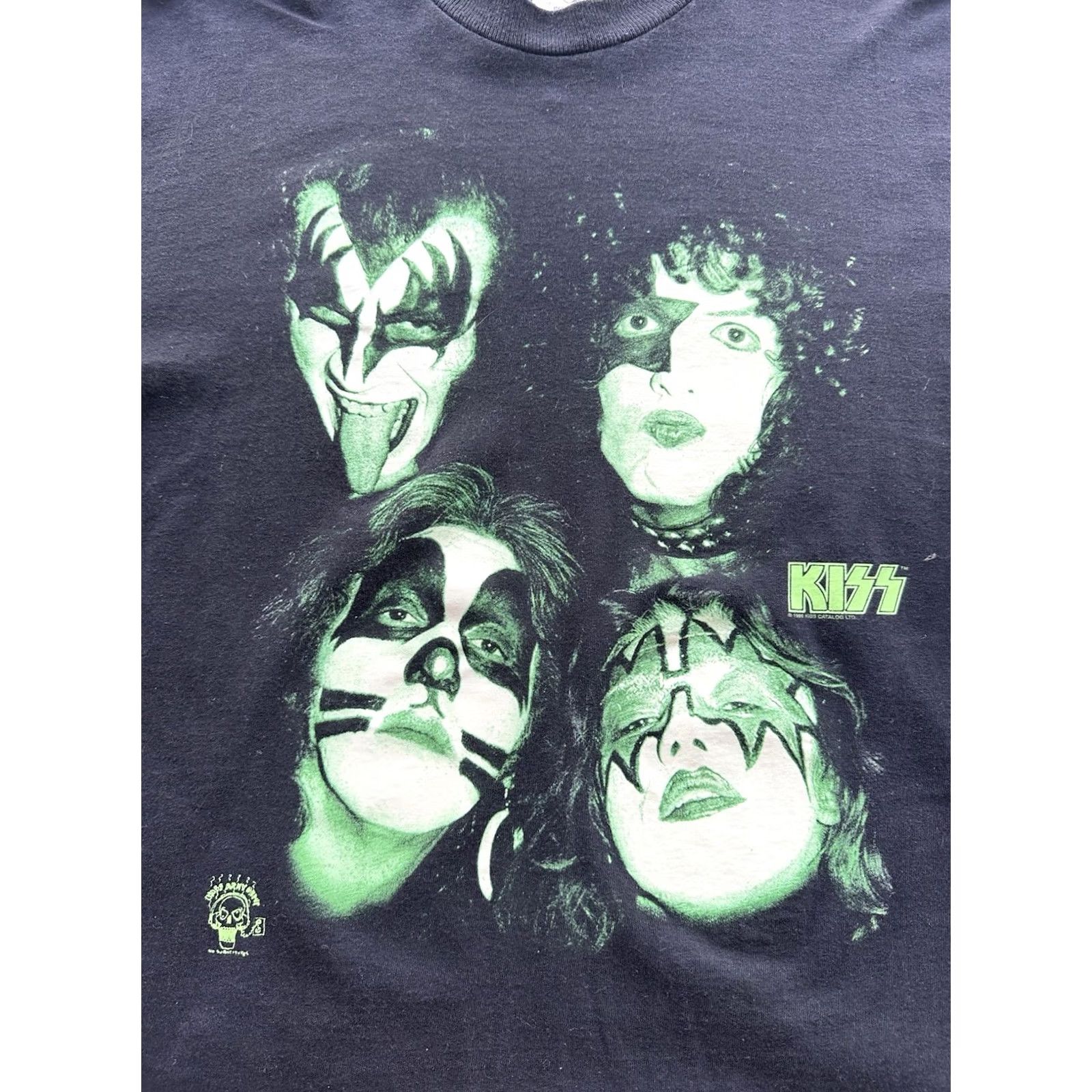 Vintage VINTAGE Cronies KISS Glow In The Dark Band Shirt L Men 90s Black Cotton Glow in the Dark Size US L / EU 52-54 / 3 - 2 Thumbnail