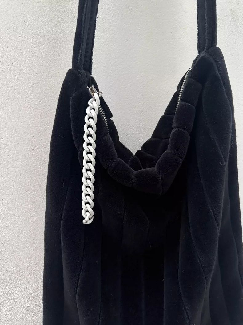 Raf Simons Raf simons Iron chain velvet tote wash bag Size ONE SIZE - 3 Thumbnail