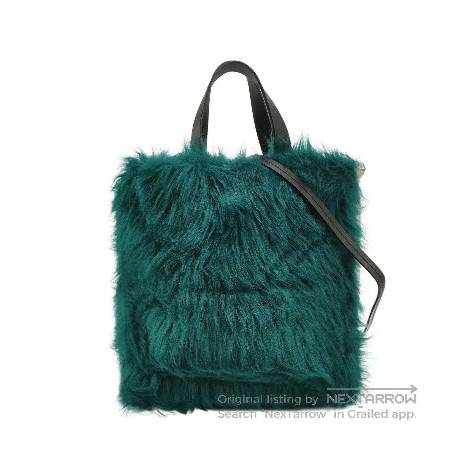 Marni MARNI Green Paneled Furry Bag. Size ONE SIZE - 1 Thumbnail
