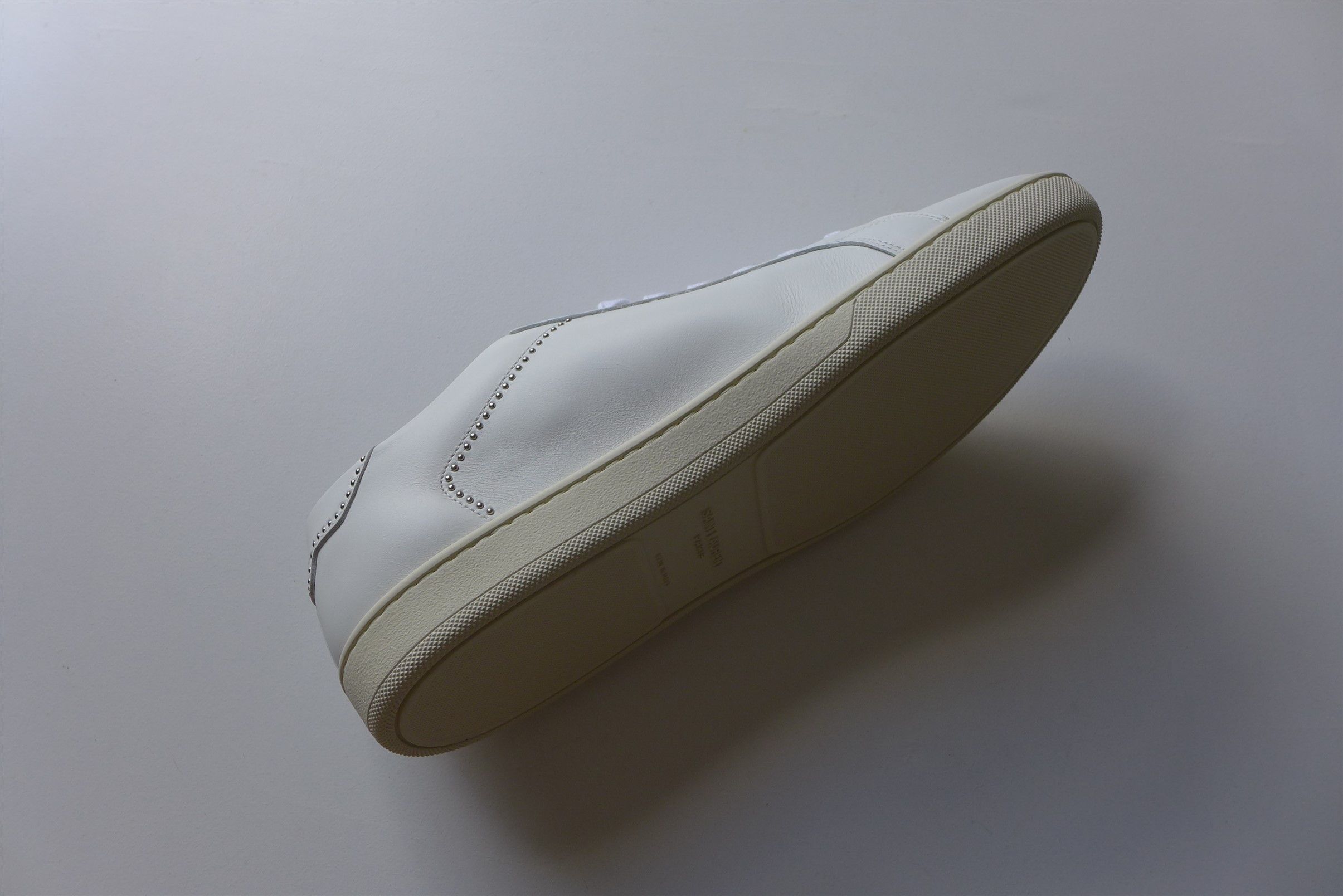 Saint Laurent Paris Saint Laurent SL/08 Sneakers - Studded White Calf Leather Size US 11 / EU 44 - 12 Thumbnail