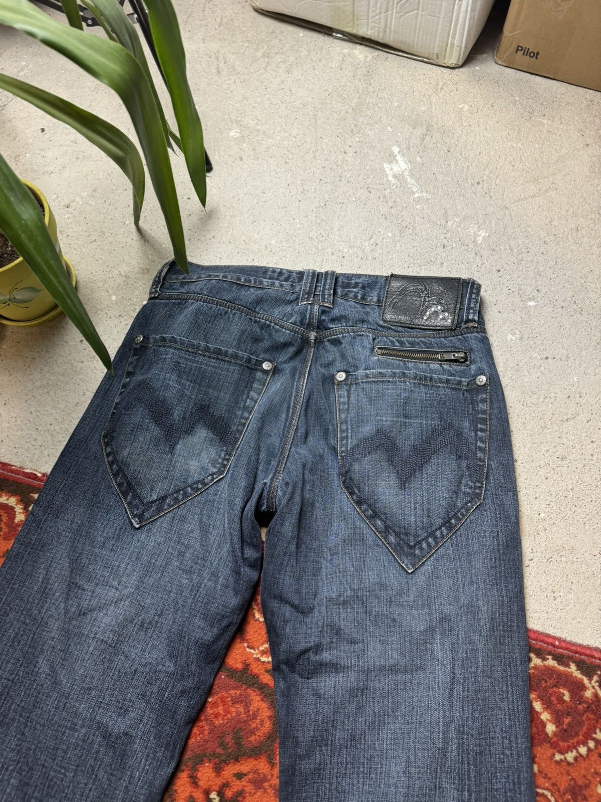 Japanese Brand × Vintage Vintage Y2K Mish Mash Denim Baggy Evis Style Pocket Pants Size US 34 / EU 50 - 10 Thumbnail