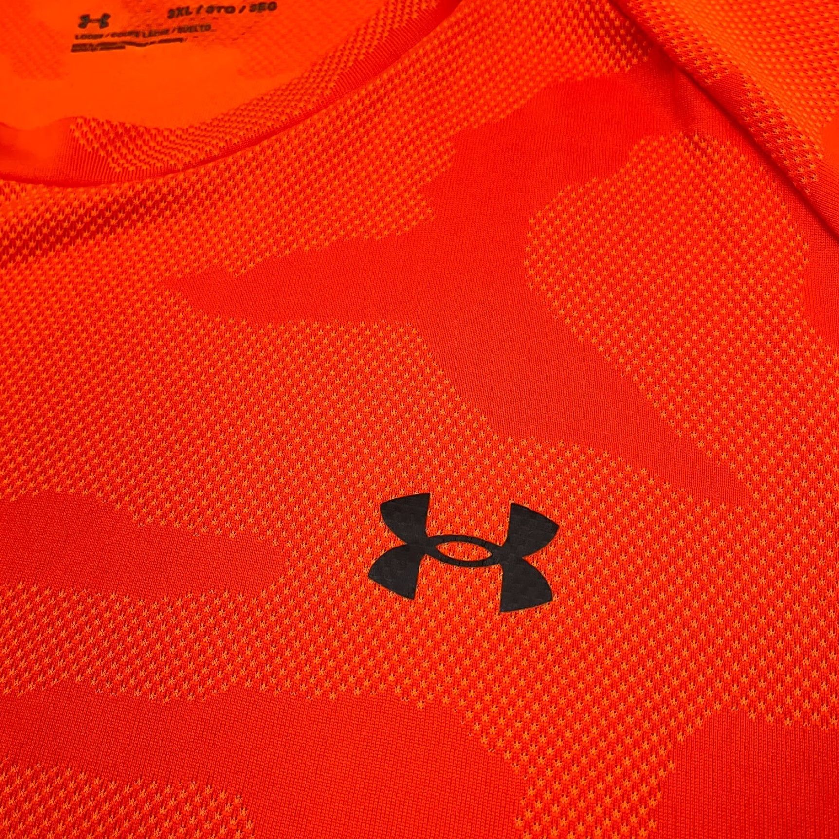 Under Armour Under Armour Shirt Mens 3XL Orange Camouflage Active Training Workout Lifting Shirt Size US XXL / EU 58 / 5 - 2 Thumbnail